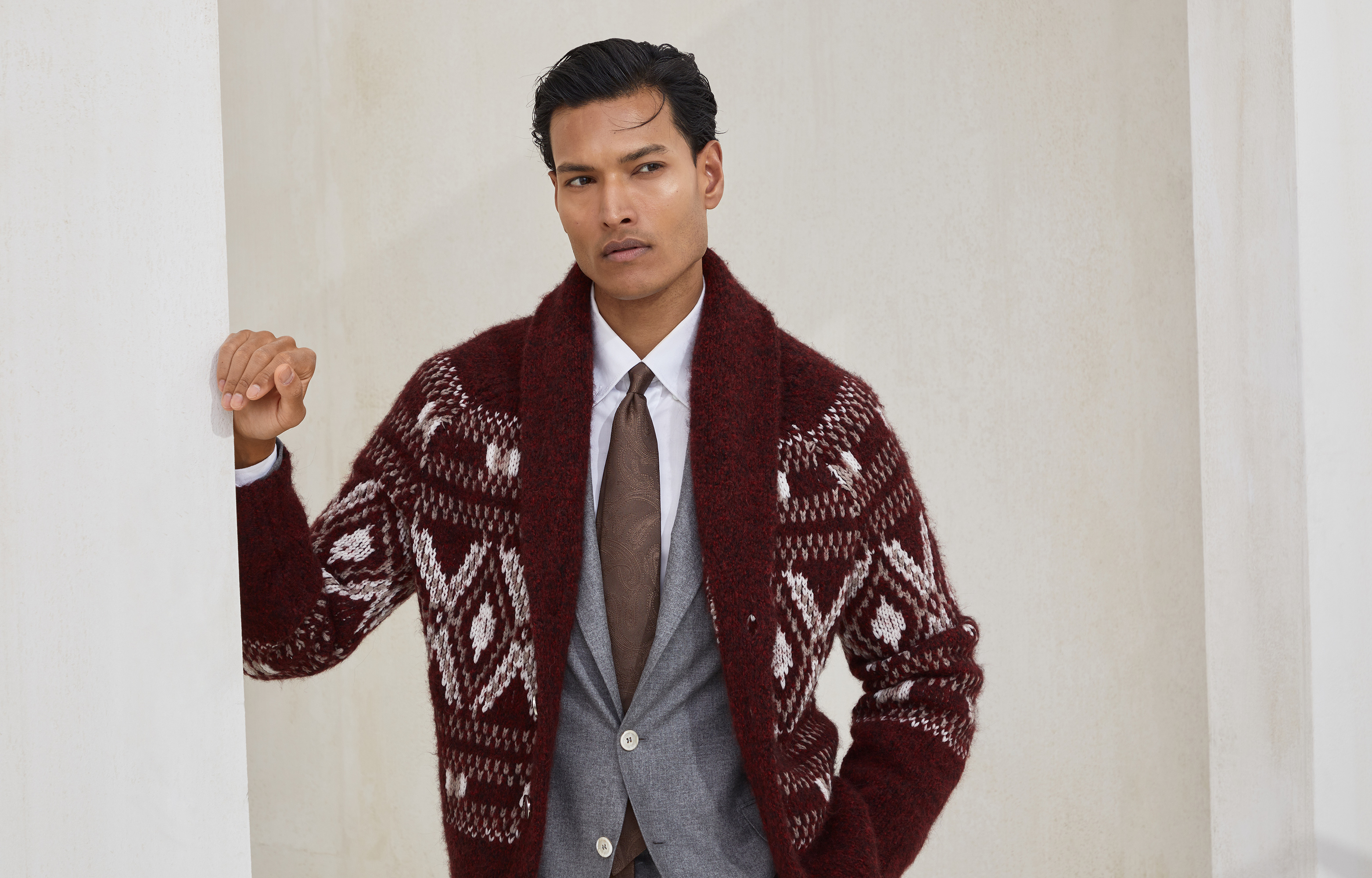 Button-front Cardigan - Horizontal view - View Full Screen