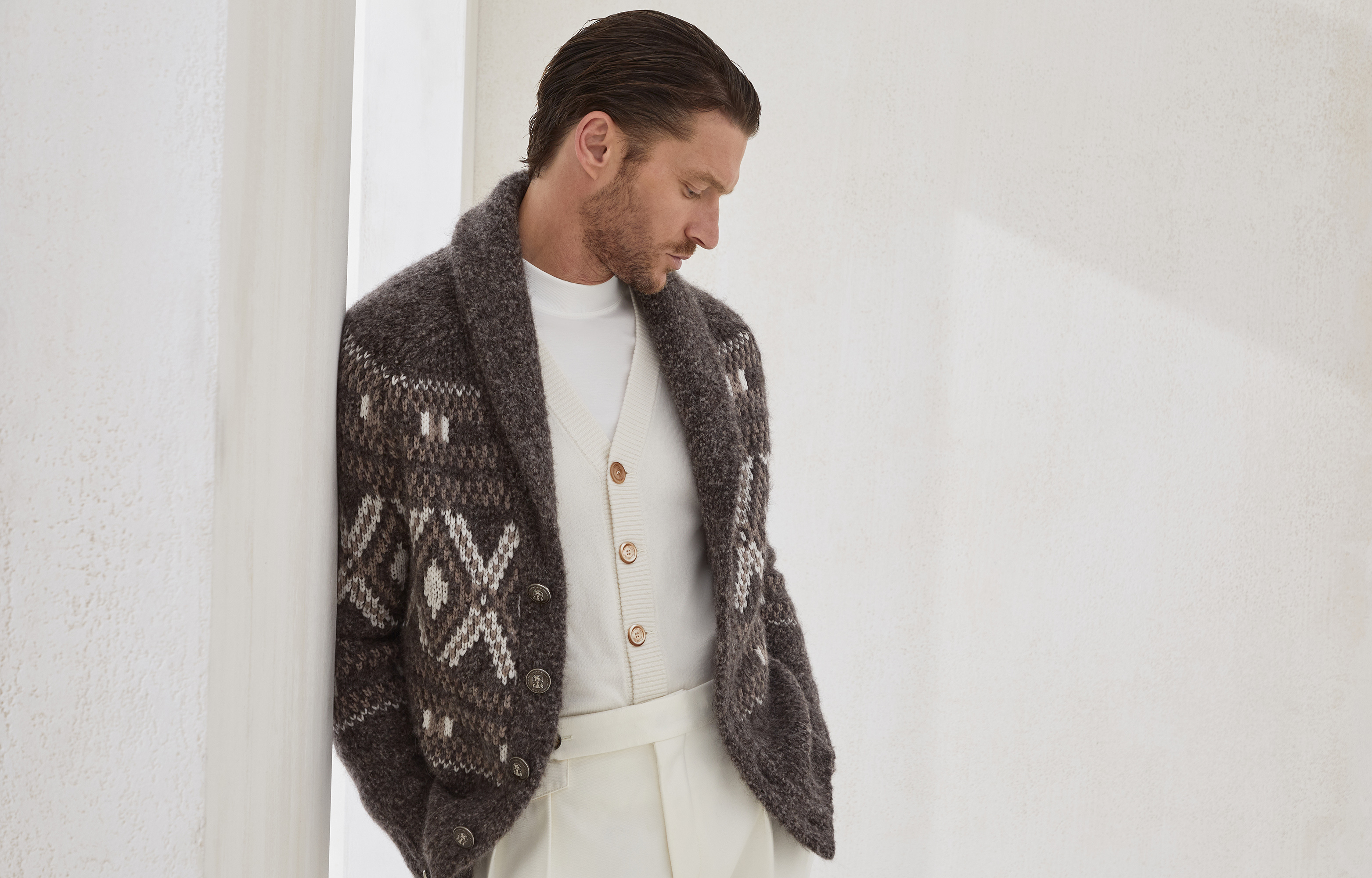 Button-front Cardigan - Horizontal view - View Full Screen