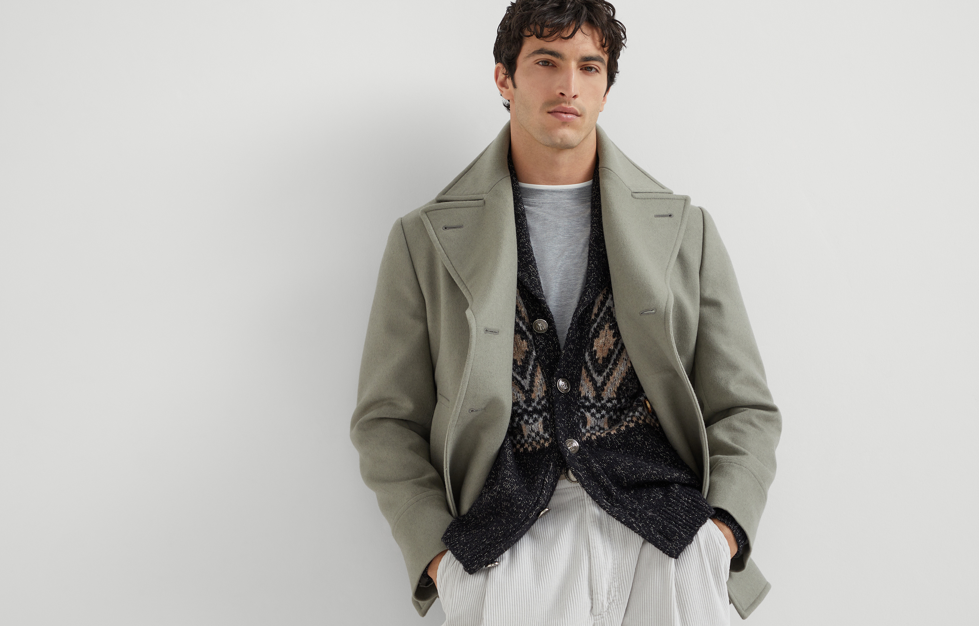 Button-front Cardigan - Horizontal view - View Full Screen