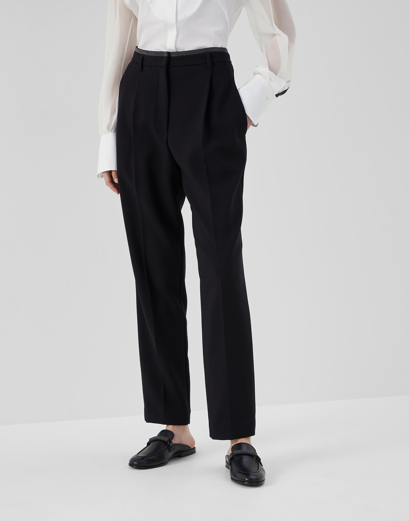 Sartorial Relaxed trousers Black Woman - Brunello Cucinelli