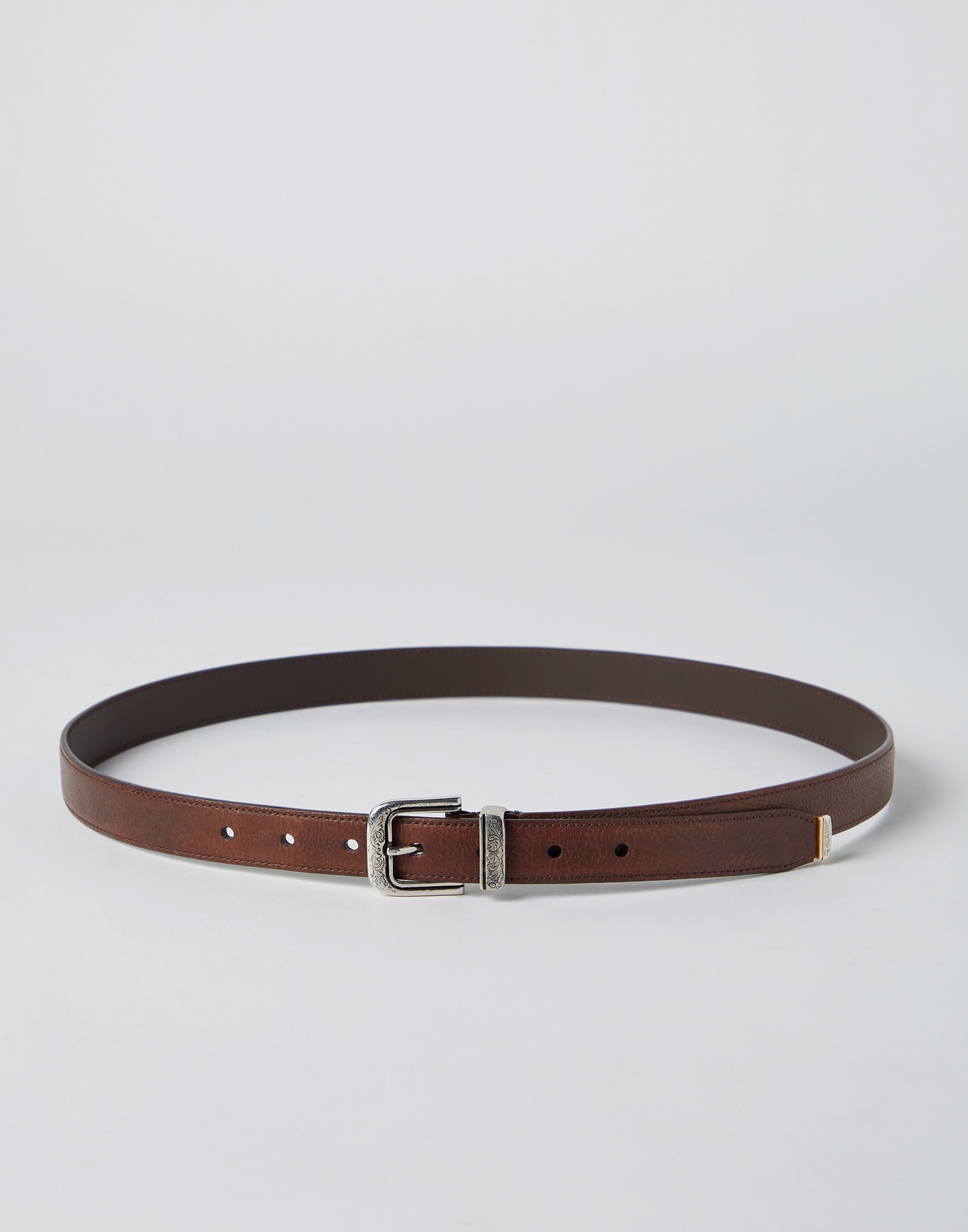 Belt with detailed buckle Brown Man - Brunello Cucinelli