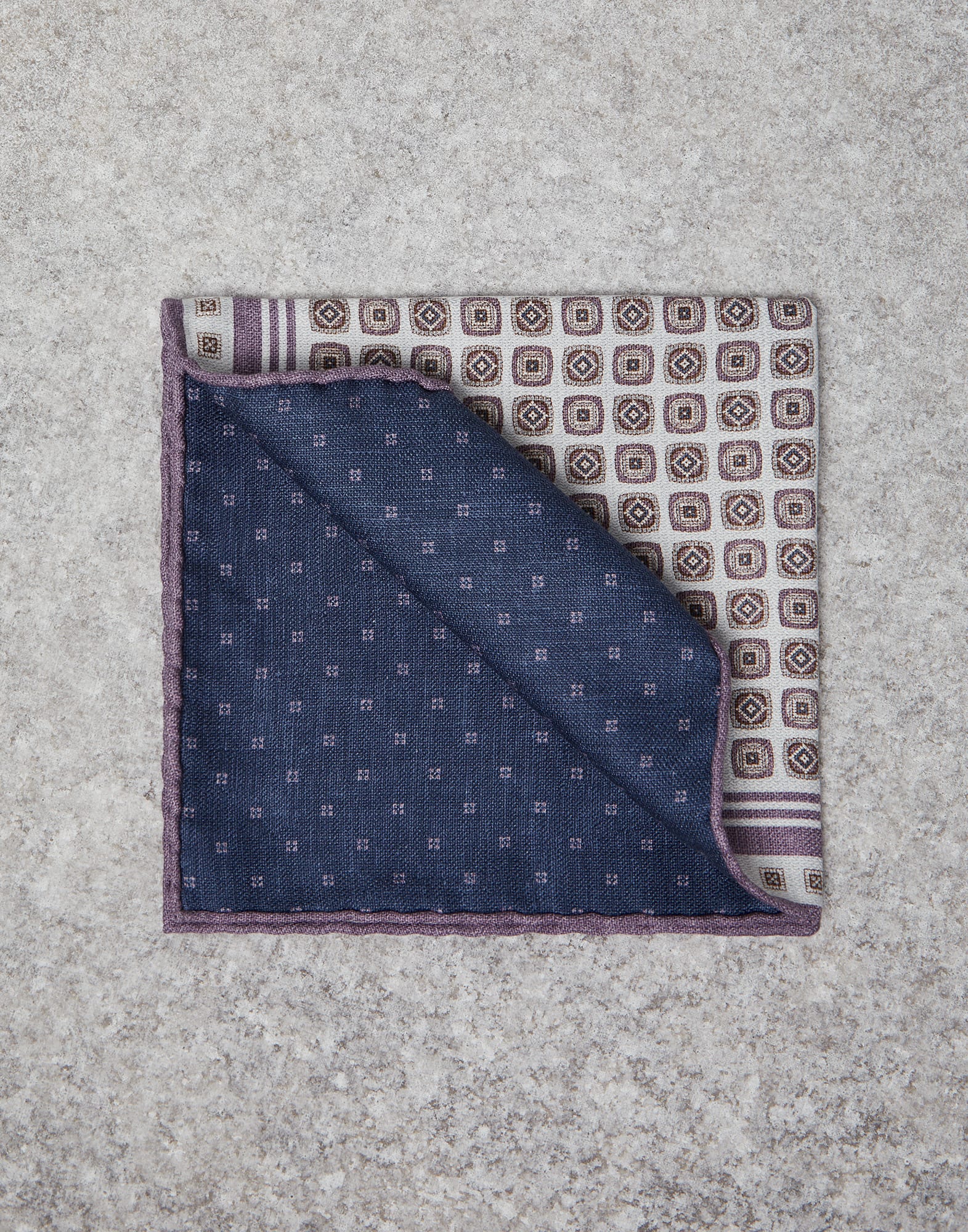 Pocket square with pattern Grape Man - Brunello Cucinelli