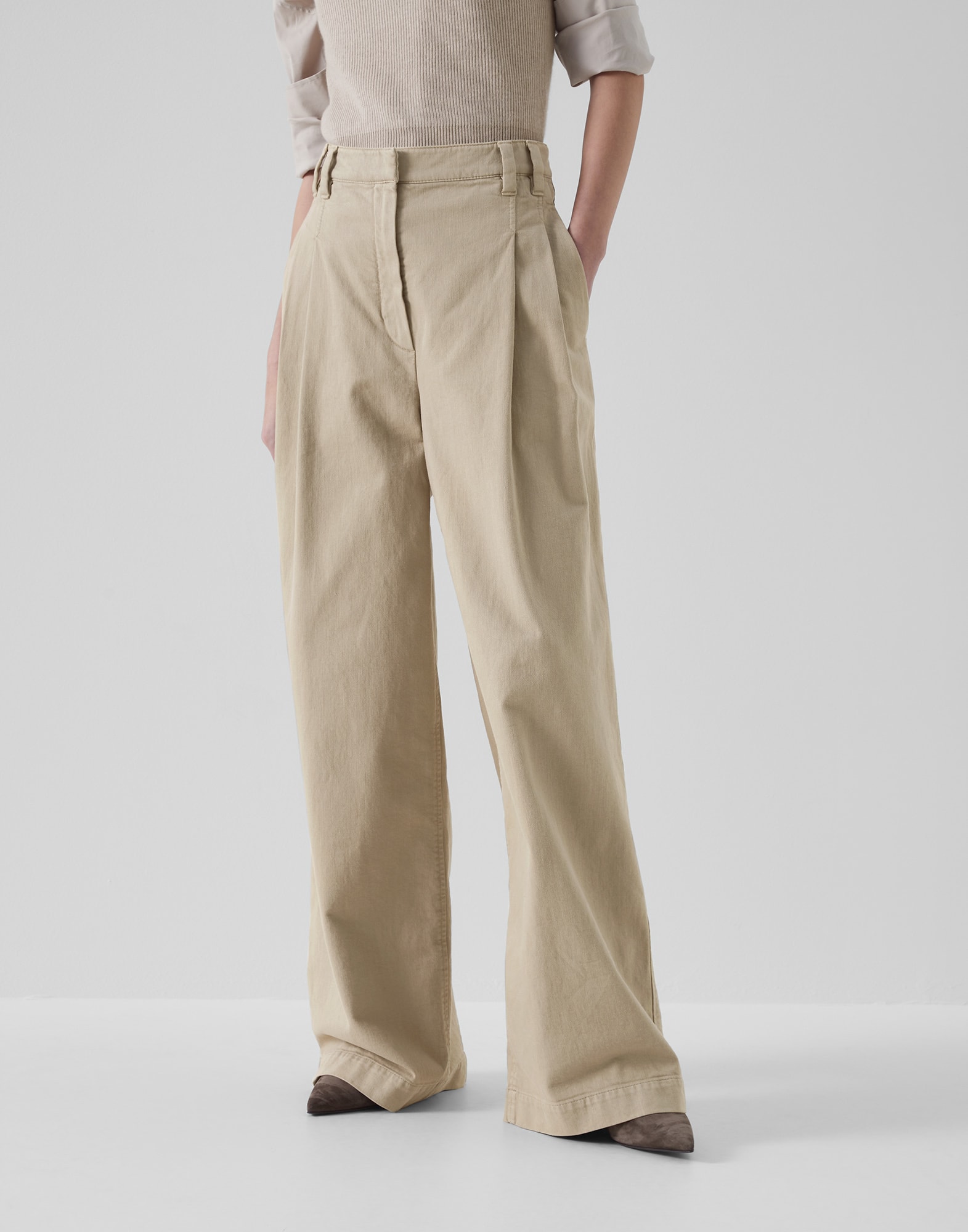 Dyed denim trousers Mou Woman -
                        Brunello Cucinelli
                    