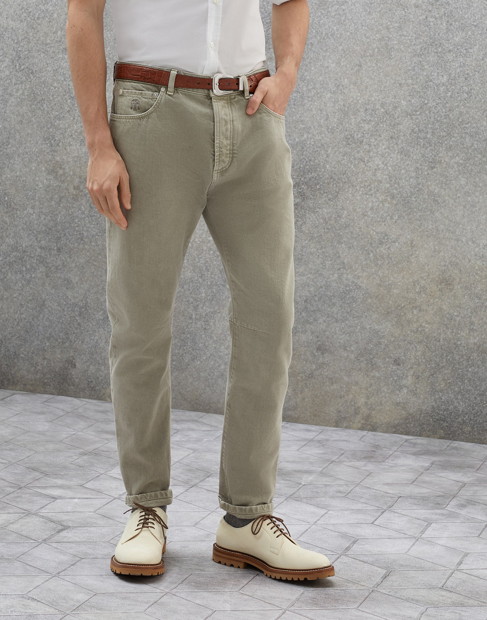 Pantalon cinq poches coupe leisure fit