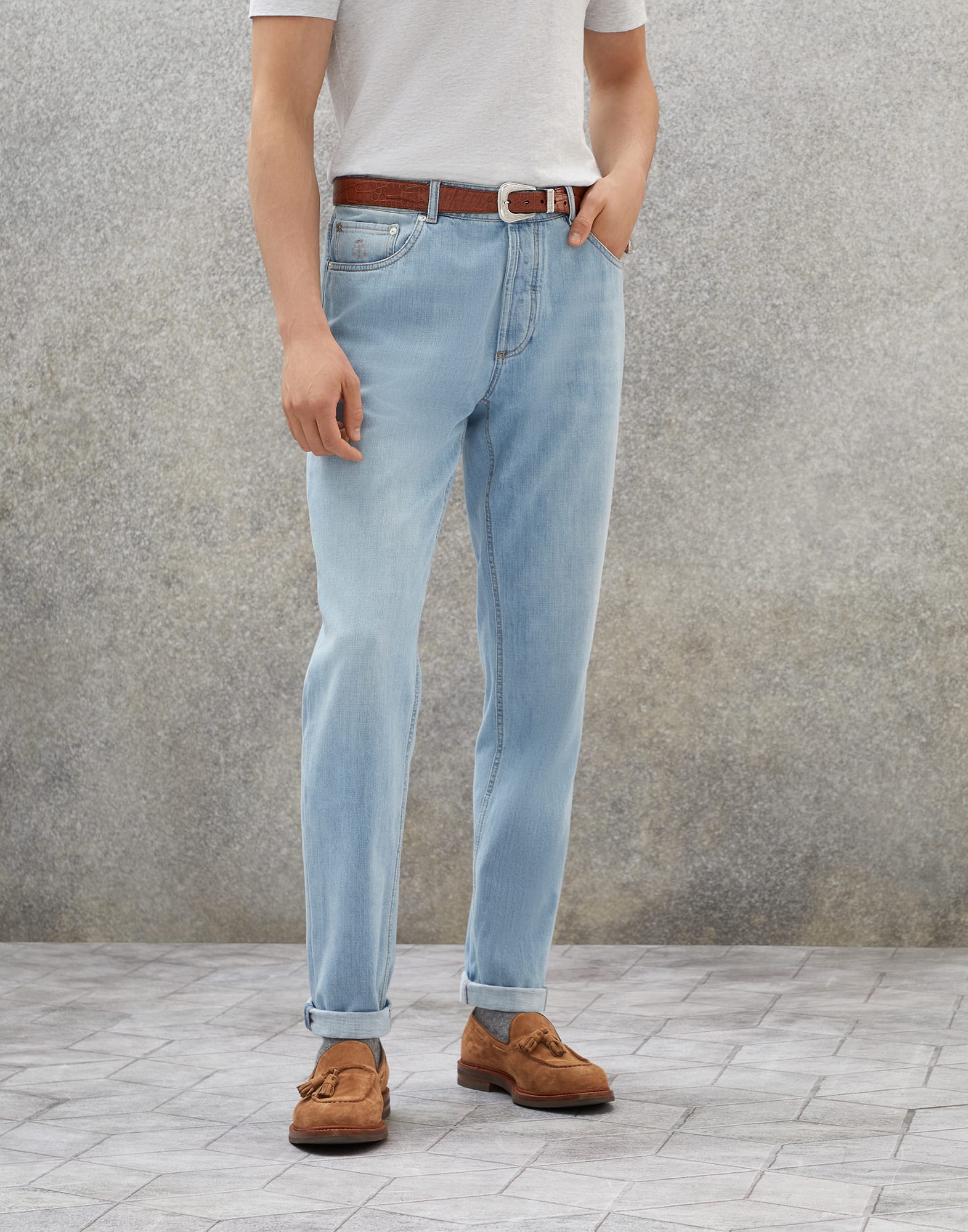 Lightweight denim trousers