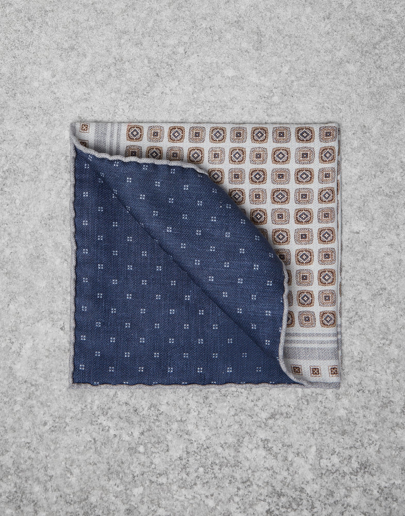 Pocket square with pattern Fog Man - Brunello Cucinelli