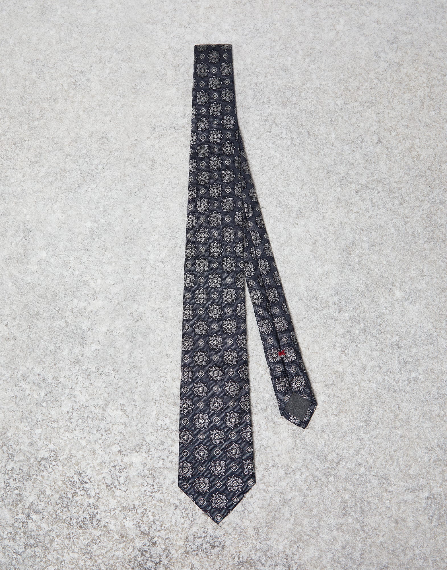 Krawatte aus Seide mit Muster Blau Herren - Brunello Cucinelli