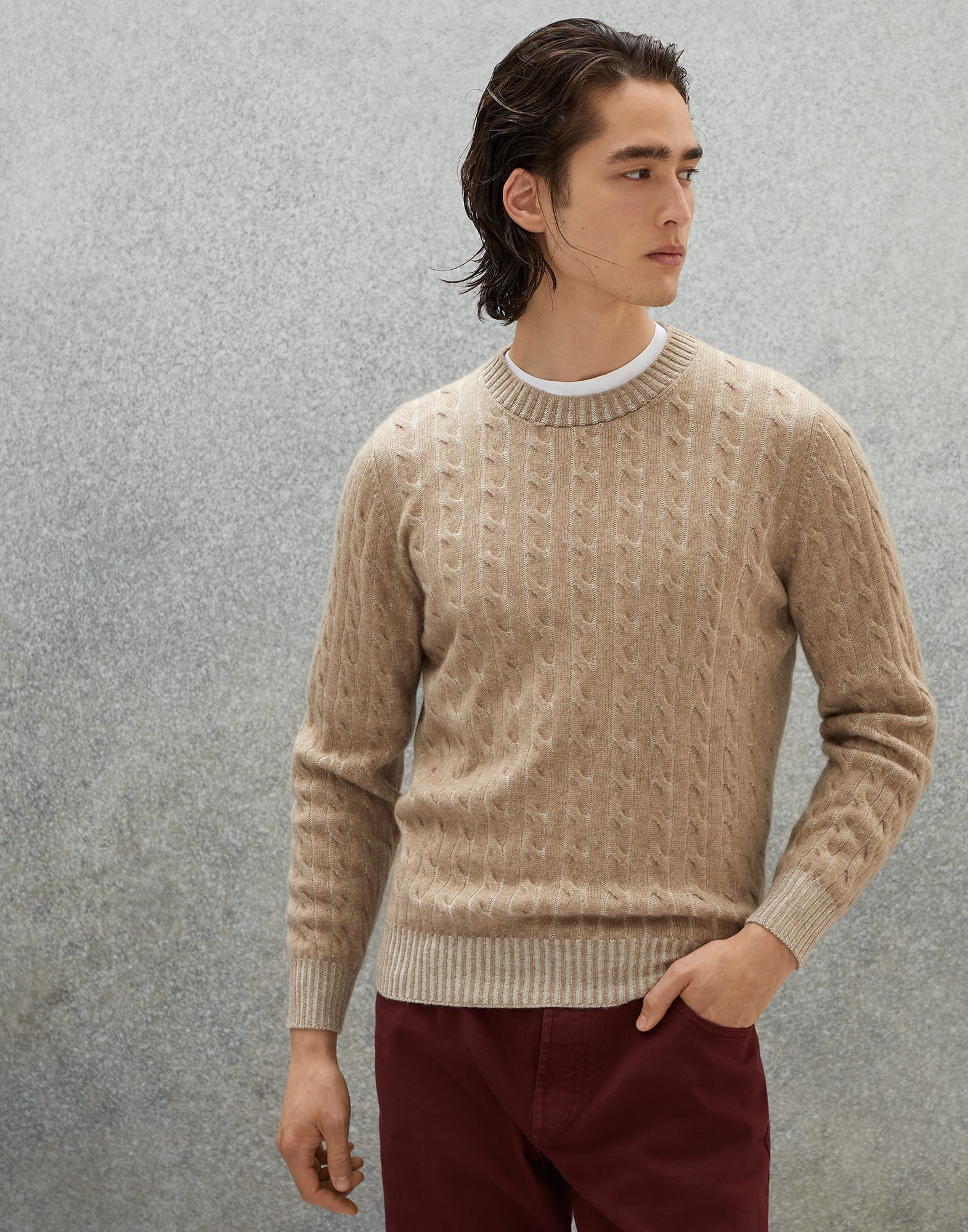 Vanisé sweater Brown Man - Brunello Cucinelli