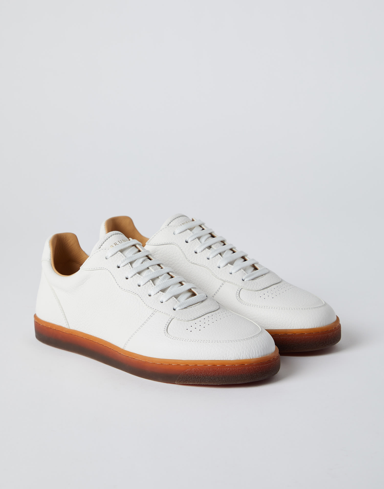 Zapatillas deportivas de piel de becerro Blanco Hombre - Brunello Cucinelli