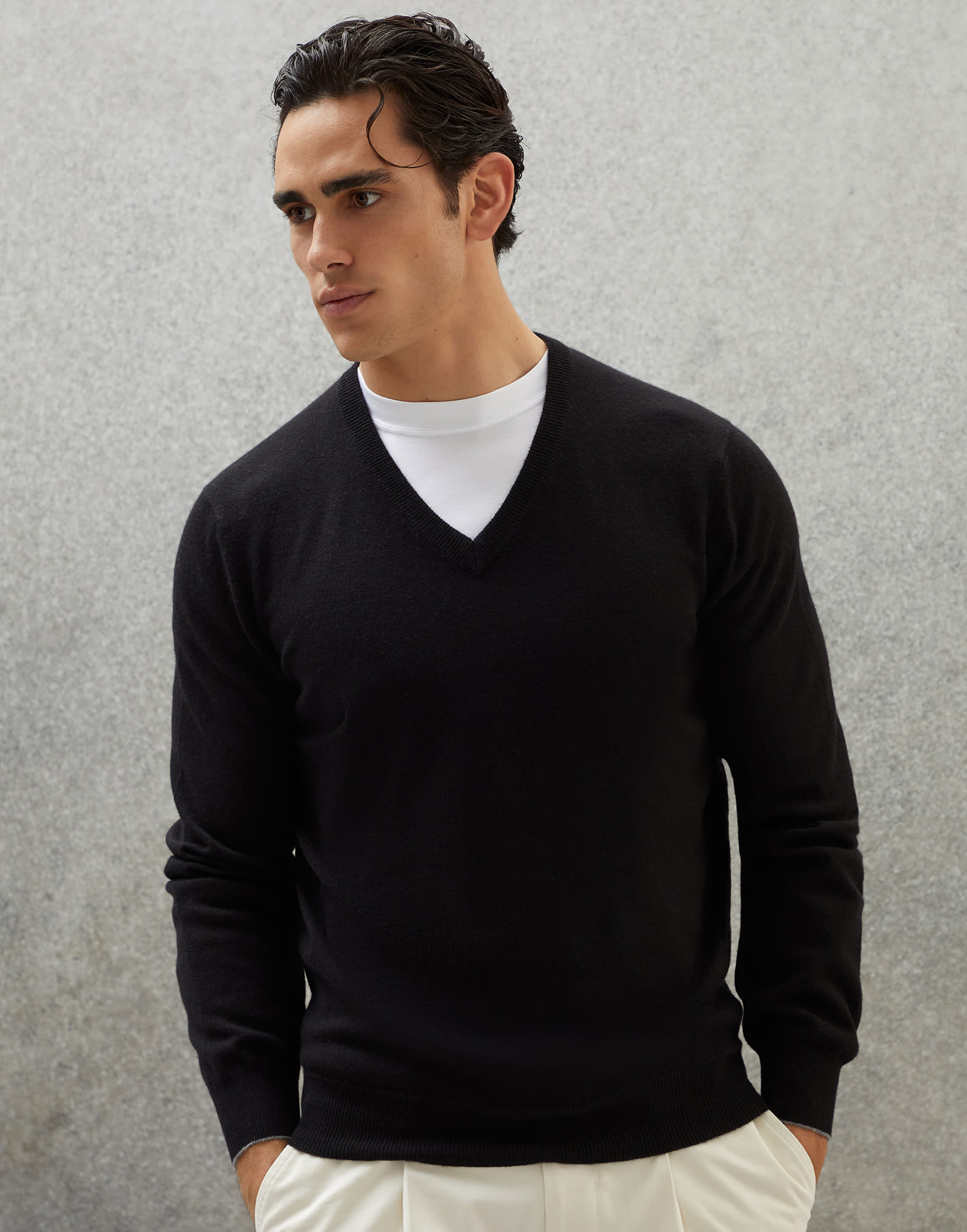 Cashmere sweater Black Man - Brunello Cucinelli
