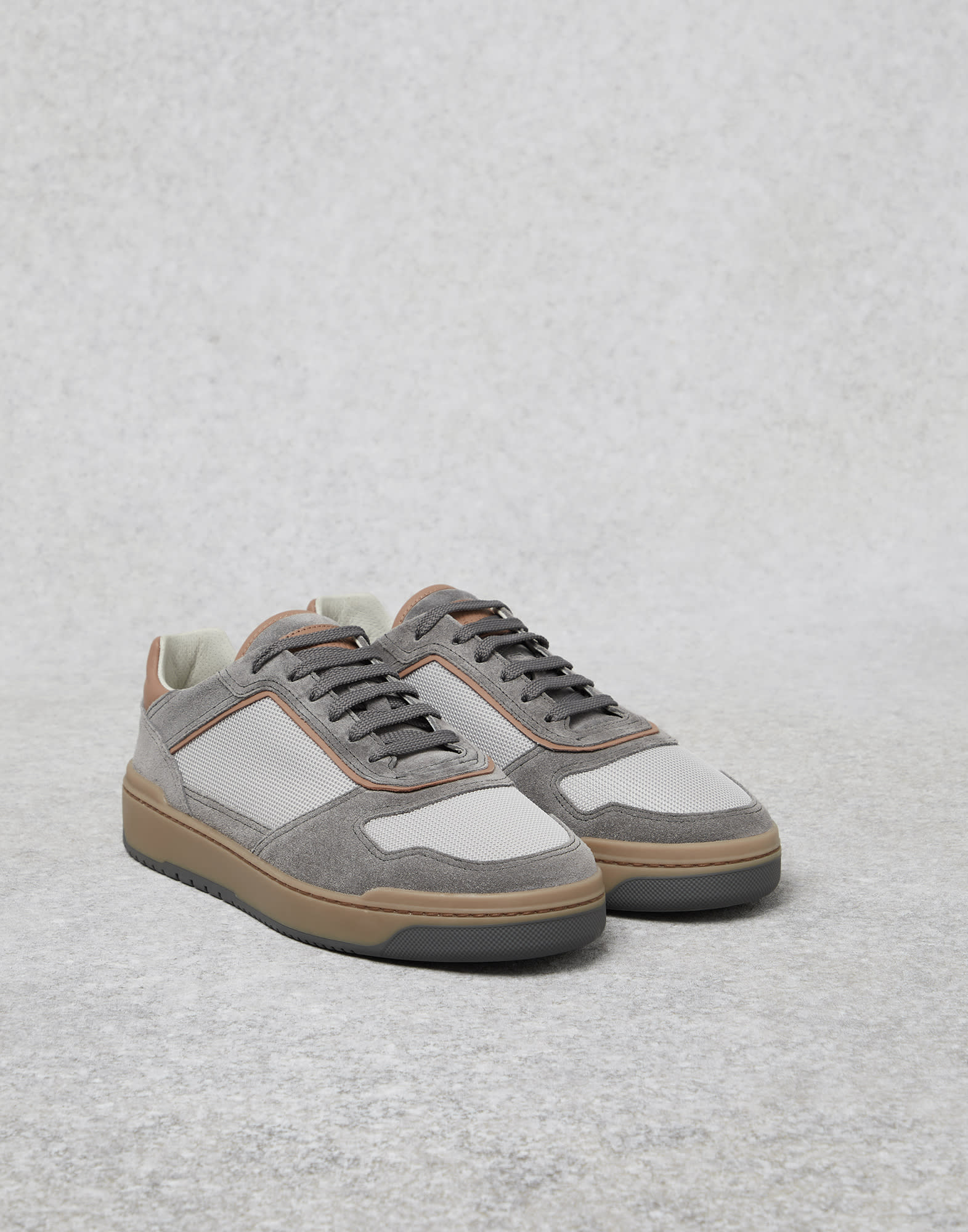 Fabric sneakers Light Grey Man - Brunello Cucinelli