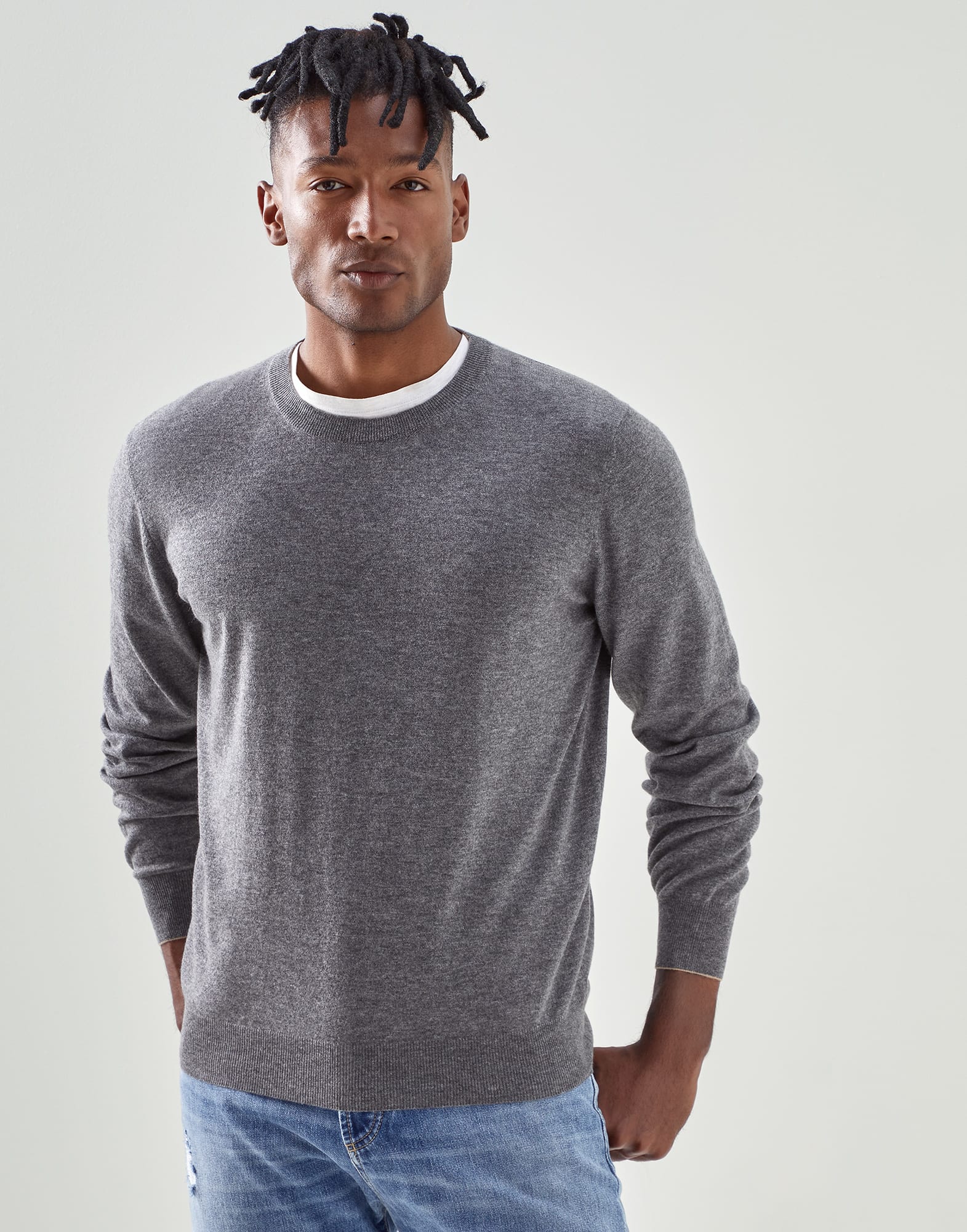 Cashmere Lithe yarn sweater (232M2Q00100) for Man | Brunello Cucinelli