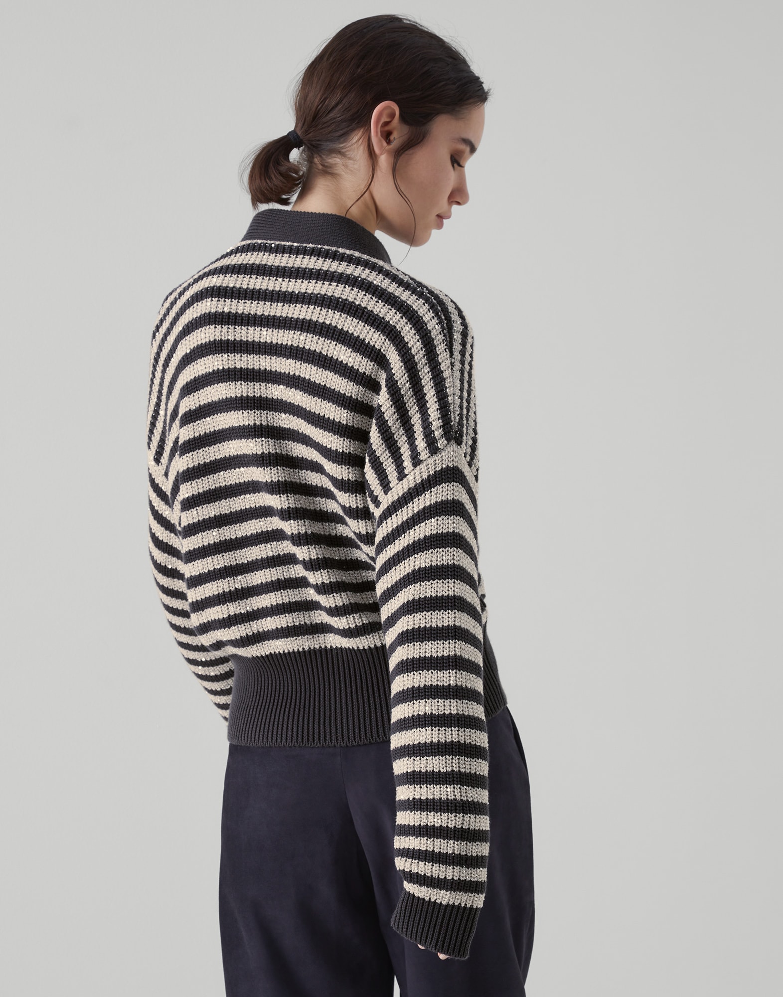 Striped cardigan (232M19580226) for Woman | Brunello Cucinelli
