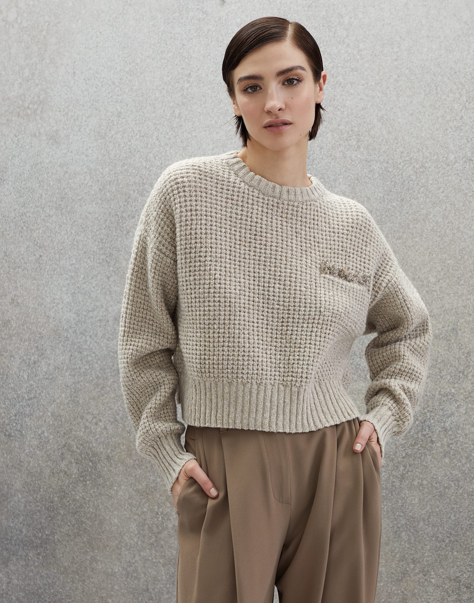 Wool and cashmere sweater (232MGY518300C411807) for Woman