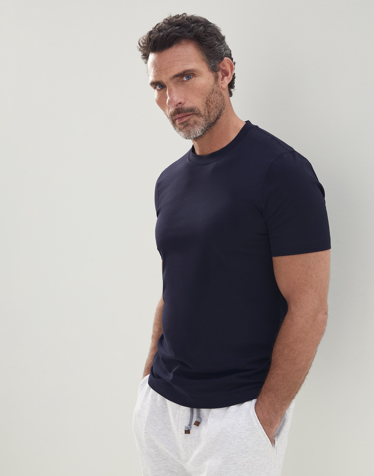 ジャージー Tシャツ (232M0T611308) for メンズ | Brunello Cucinelli