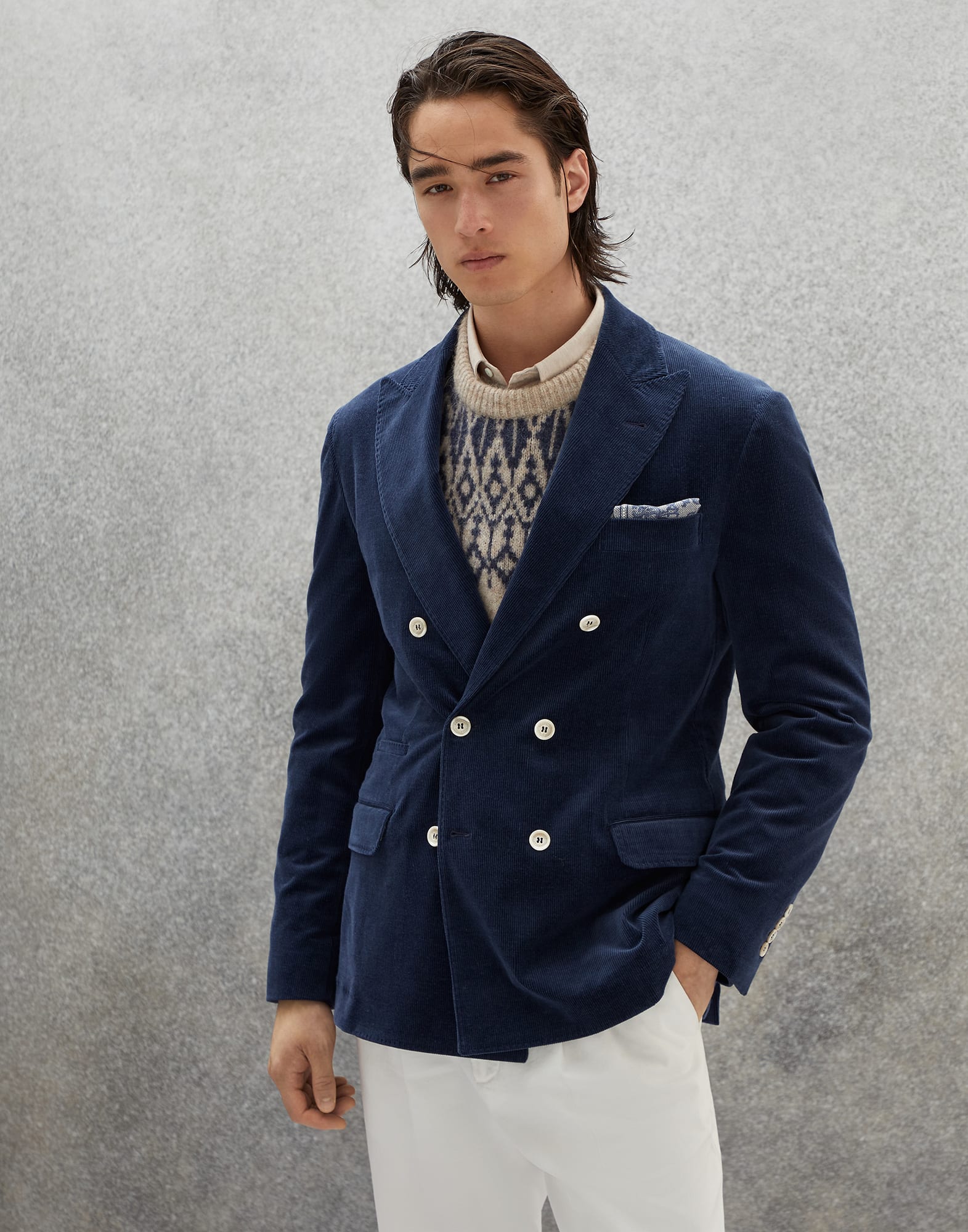 Blue 2025 corduroy blazer