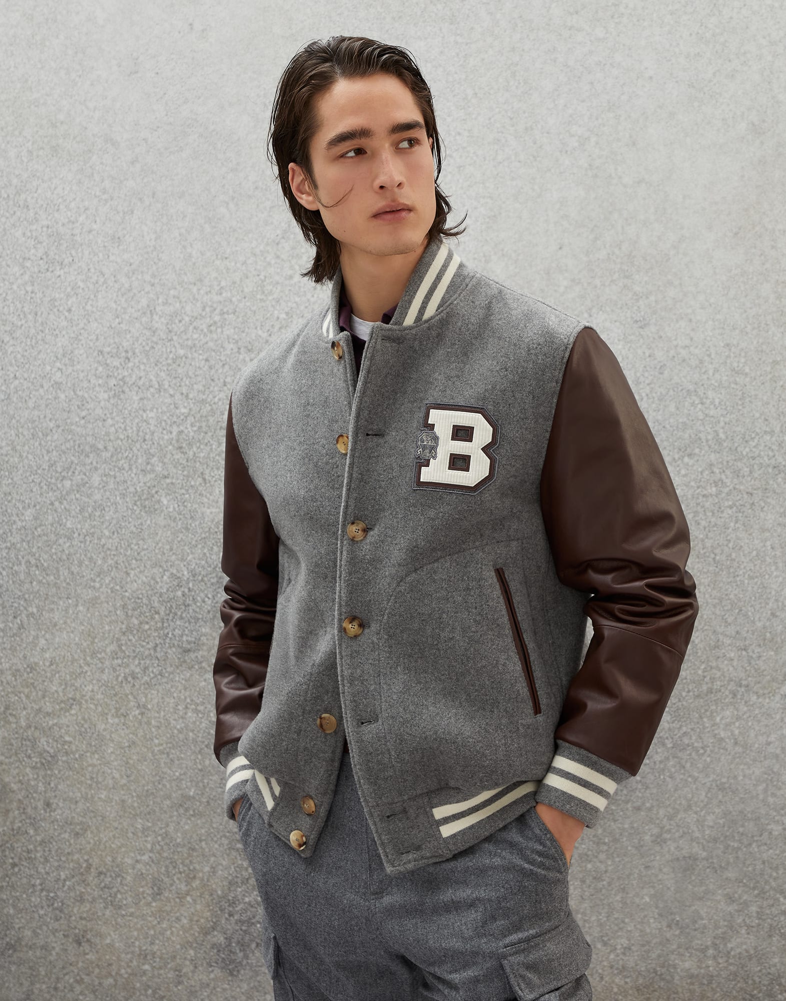 BRUNELLO CUCINELLI Cotton-Jersey Bomber Jacket for Men