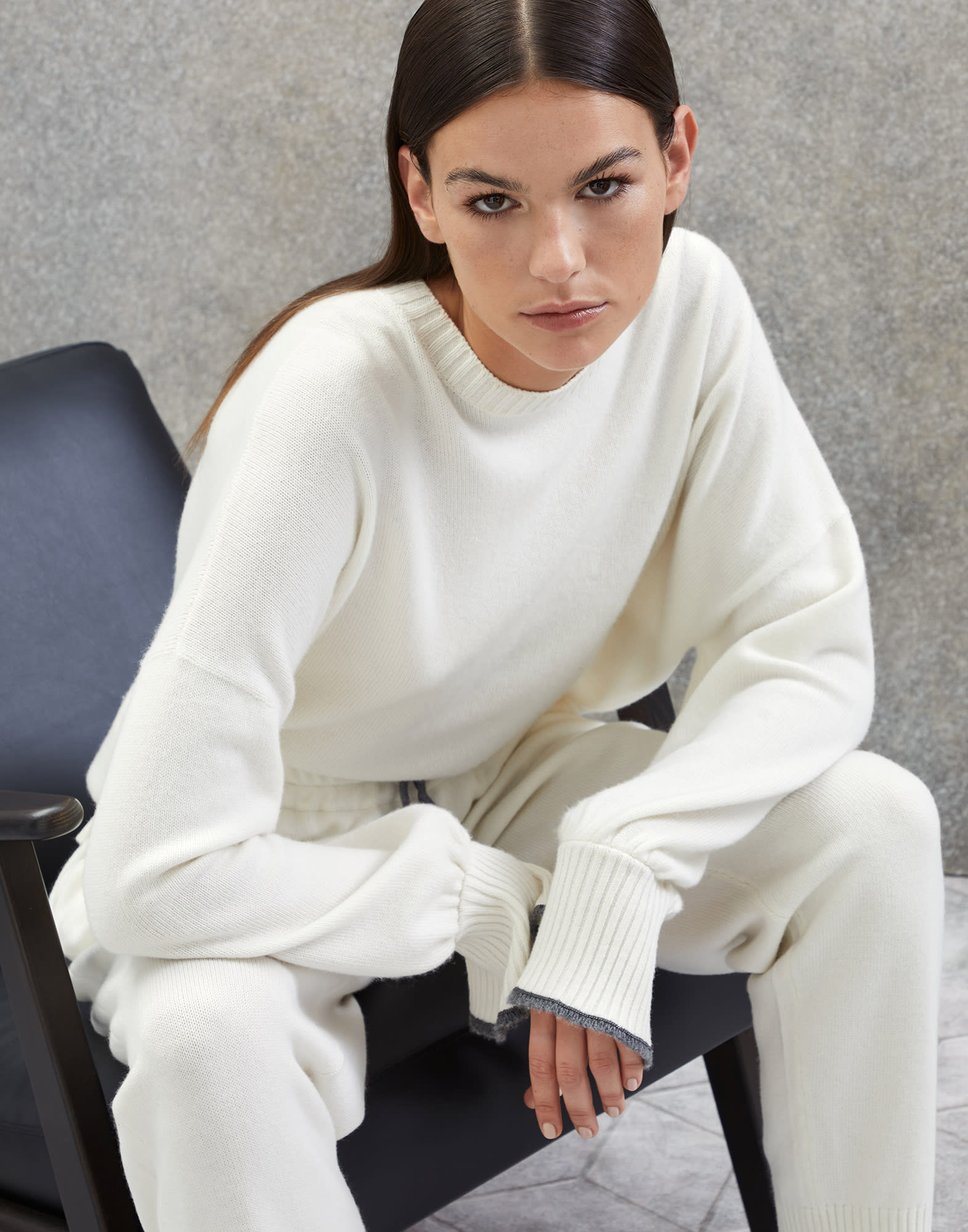 Pullover aus Kaschmir Weiß Damen - Brunello Cucinelli