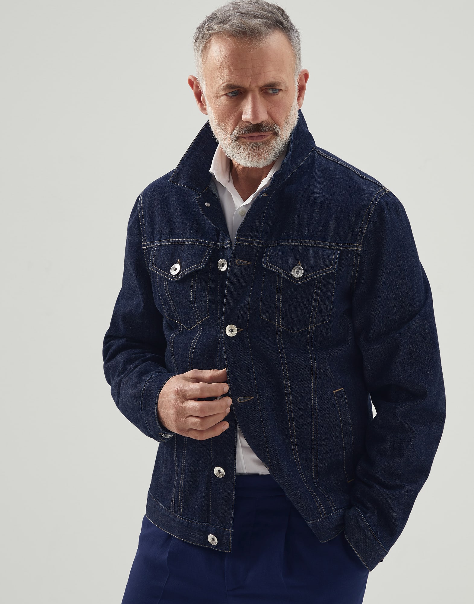 Brunello cucinelli denim jacket sales