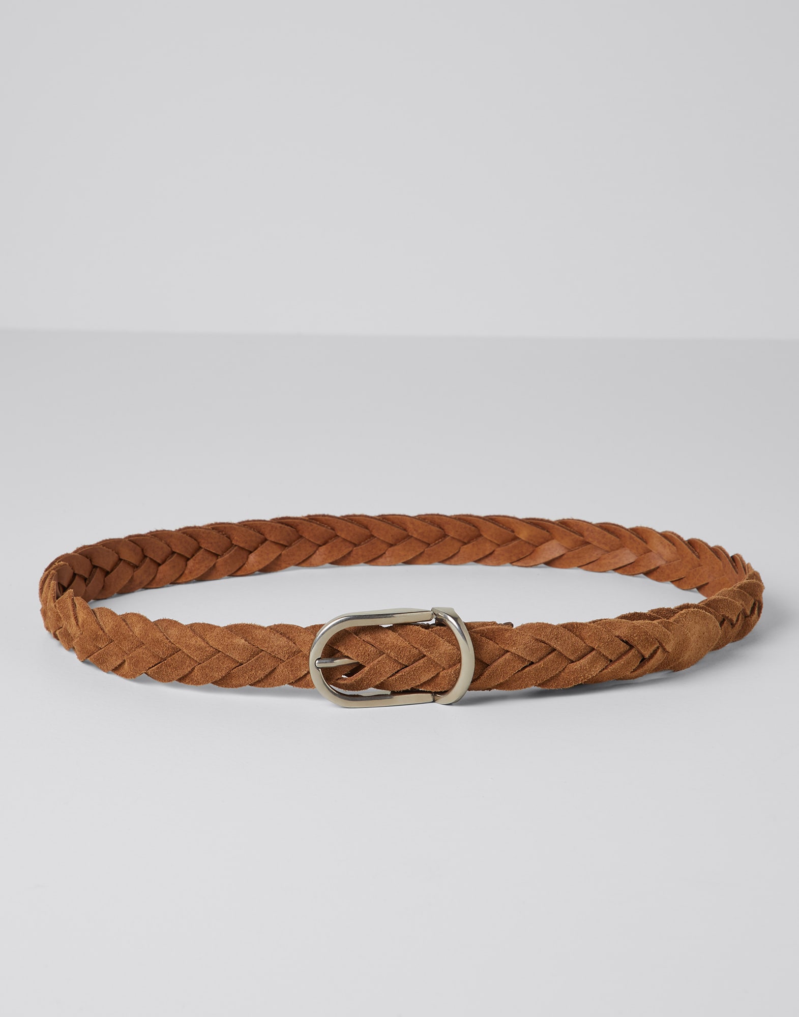 Braided Suede Belt in Brown - Brunello Cucinelli