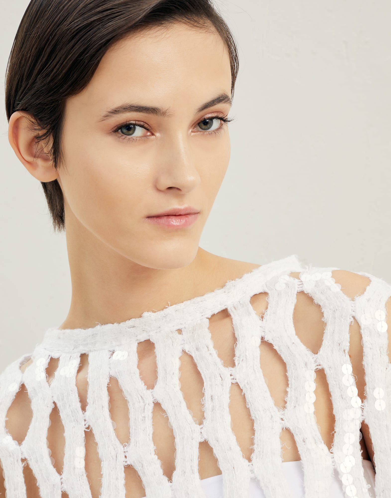 Linen and silk sweater (231MHXR06100) for Woman Brunello Cucinelli