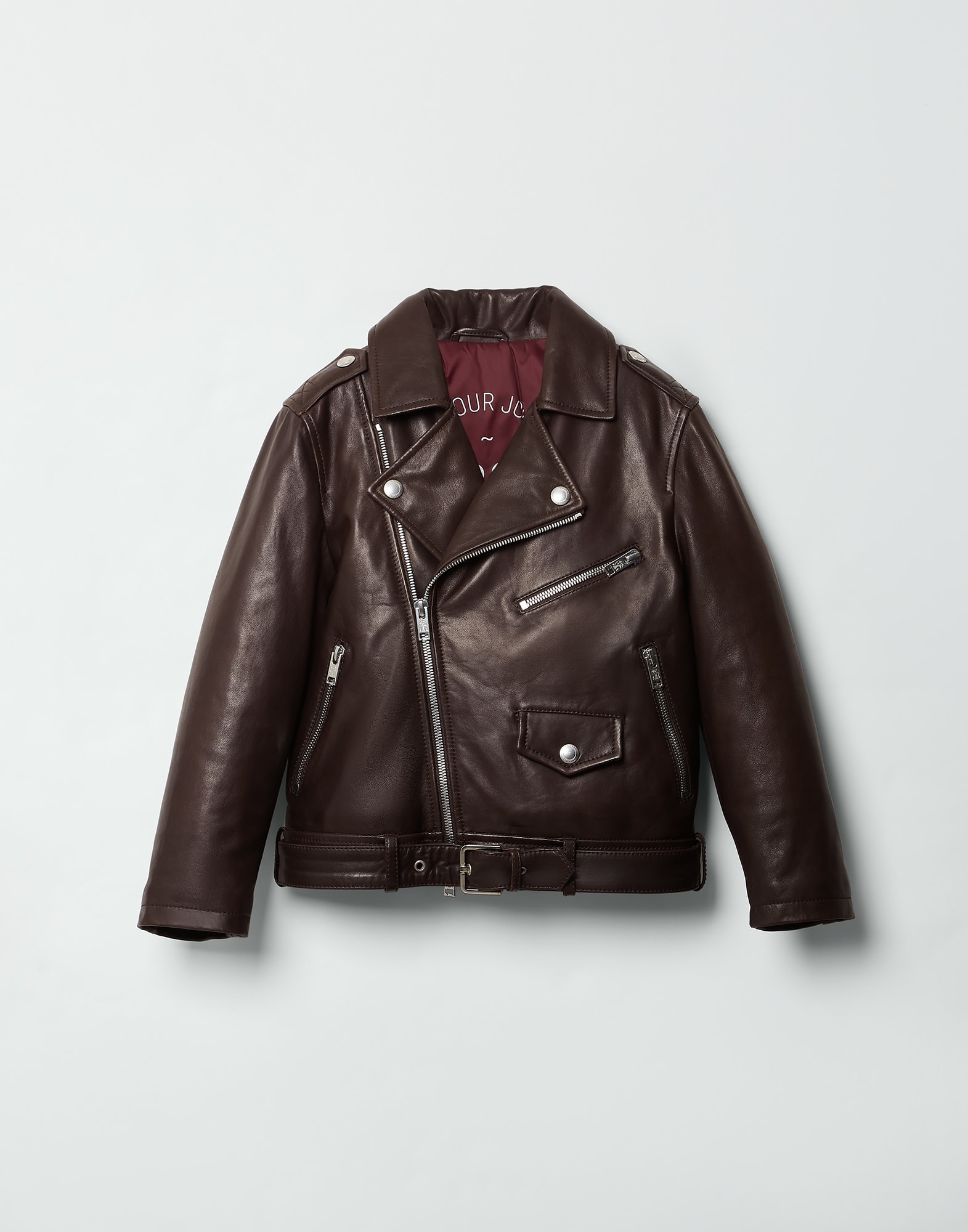 Nappa leather biker jacket Ebony Boys - Brunello Cucinelli