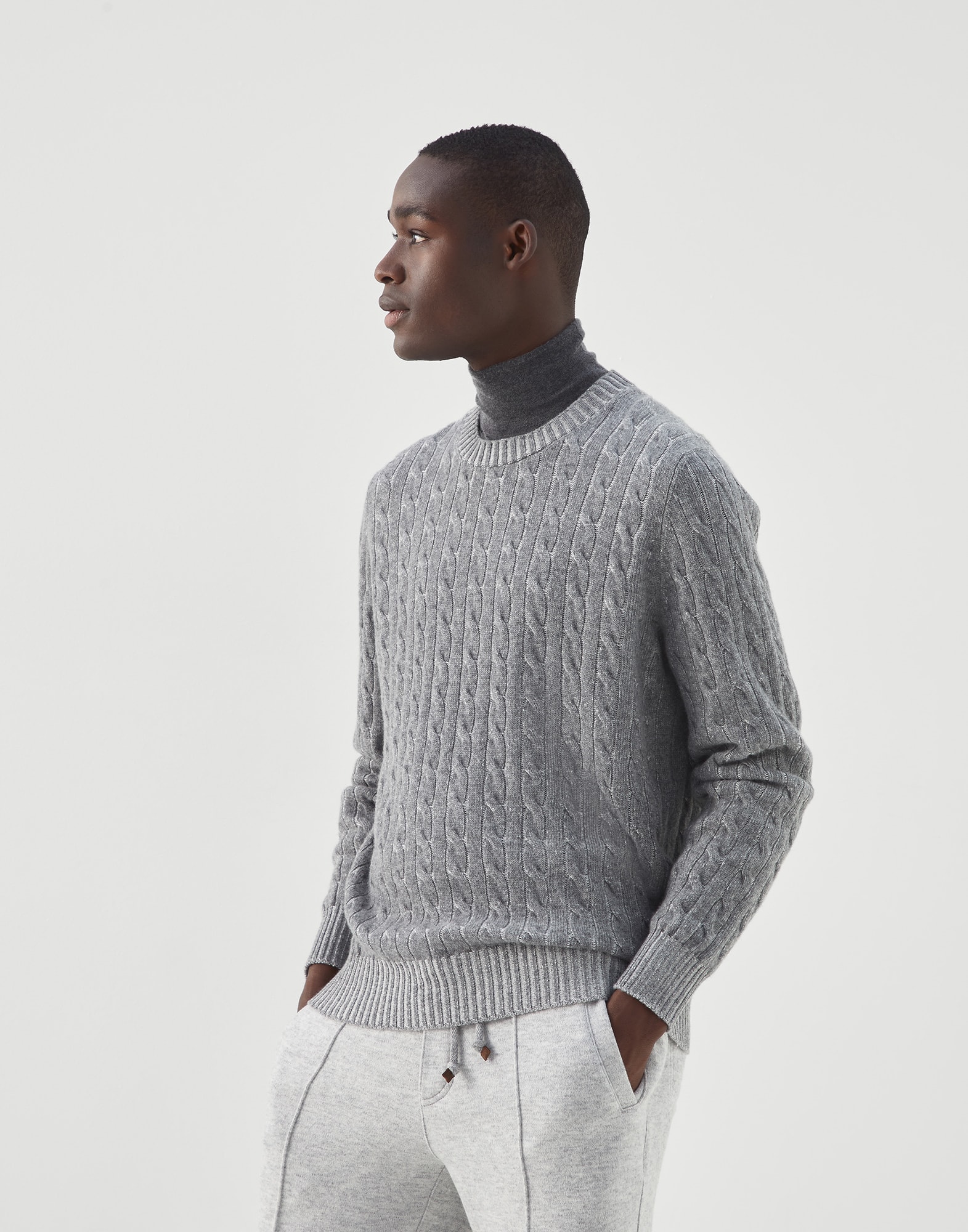 Vanisé sweater Dark Grey Man - Brunello Cucinelli