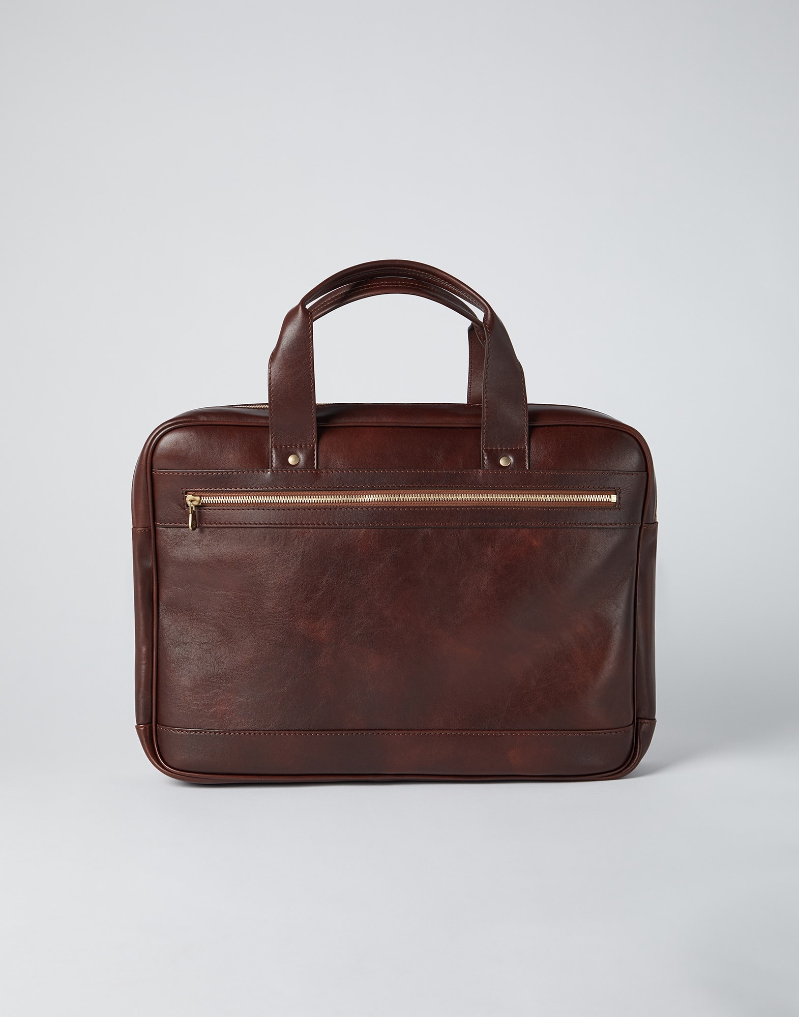 Fossil Men's Haskell Leather Briefcase - Cognac