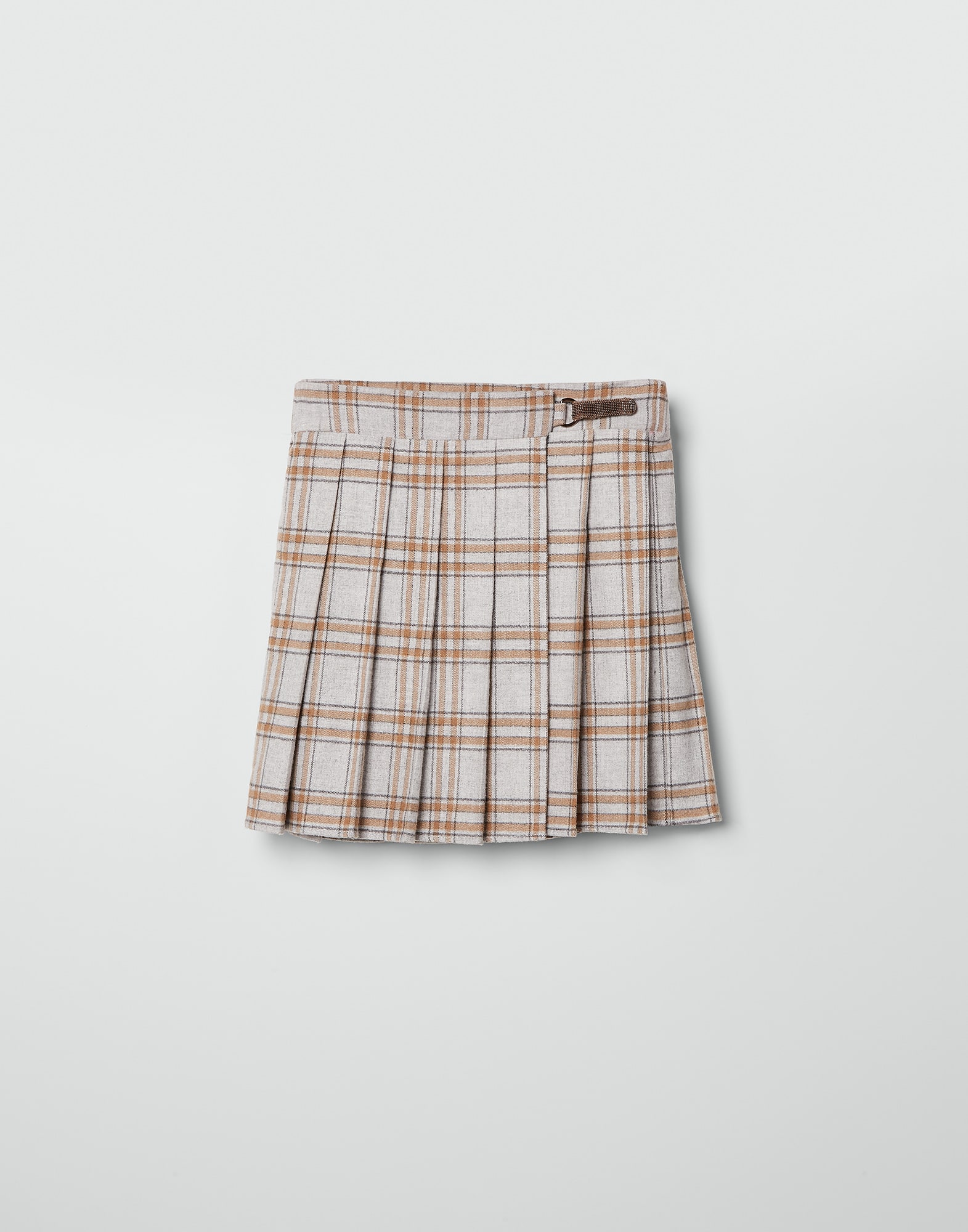 Flannel skirt Light Grey Girls - Brunello Cucinelli