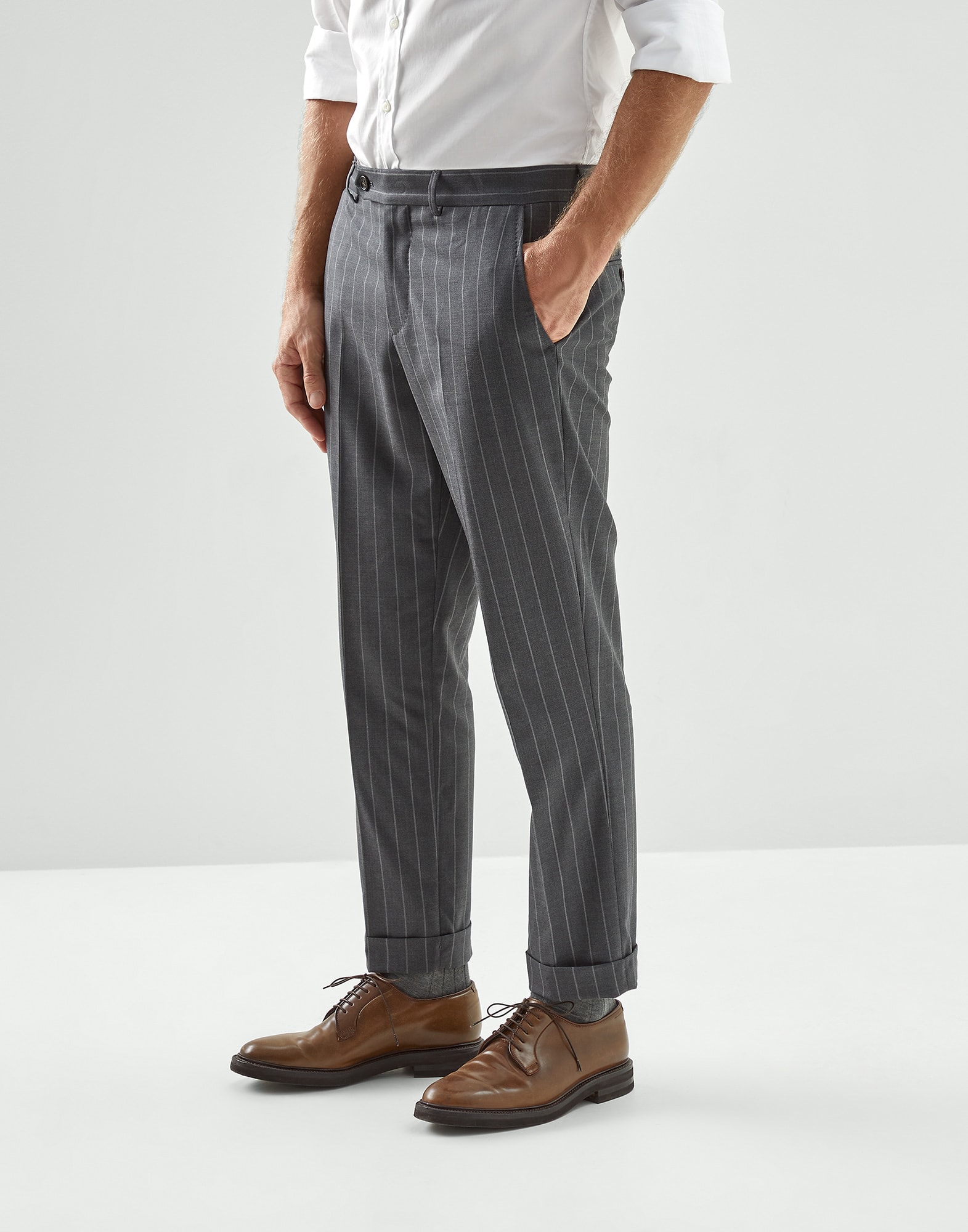 Harry Brown slim fit blue chalk stripe suit pants | ASOS