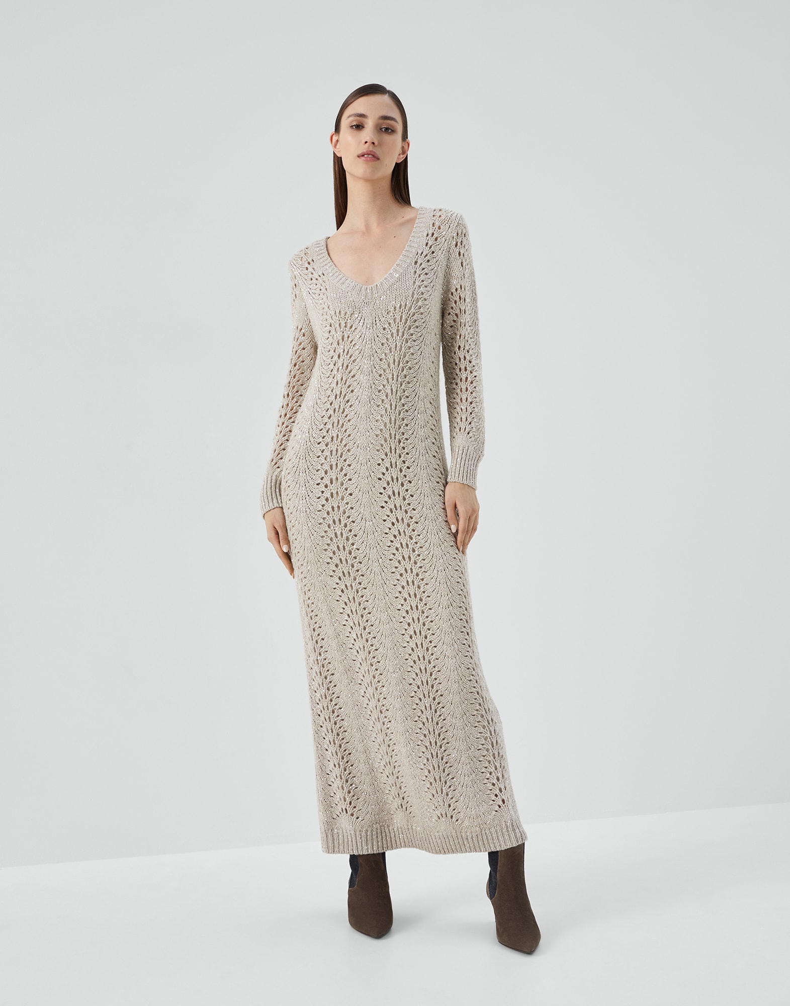 Платье Dazzling Lace Холодный Бежевый Женщина -
                        Brunello Cucinelli
                    
