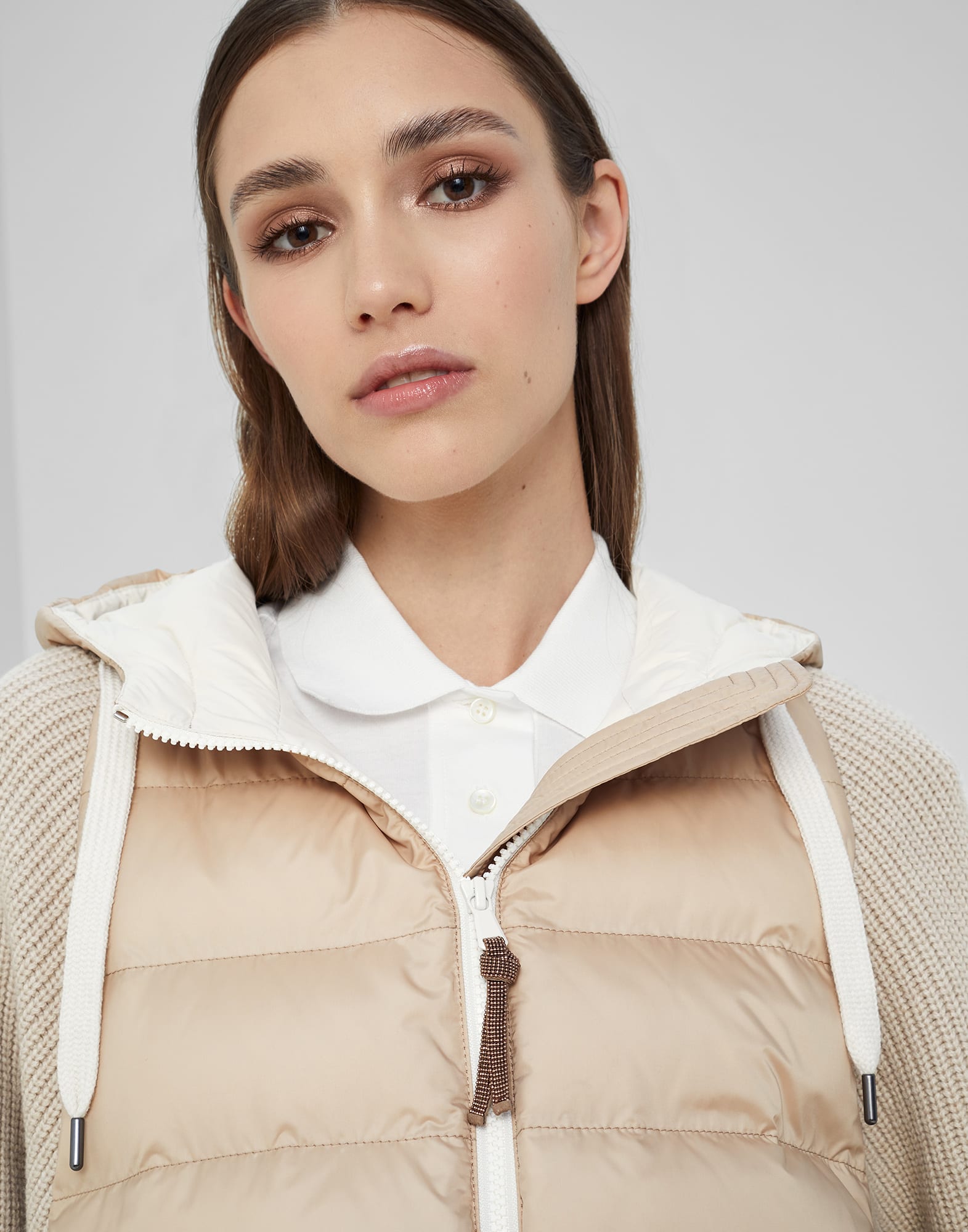 Nylon down jacket (232MH5042699) for Woman | Brunello Cucinelli