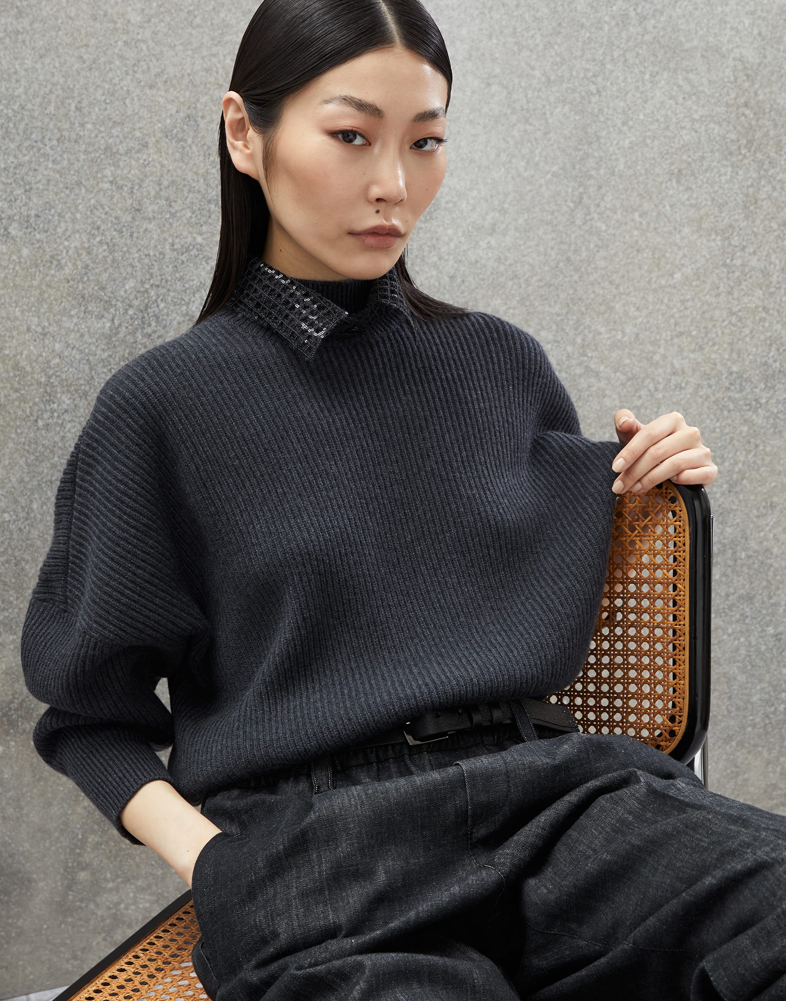 Cashmere sweater Lignite Woman - Brunello Cucinelli