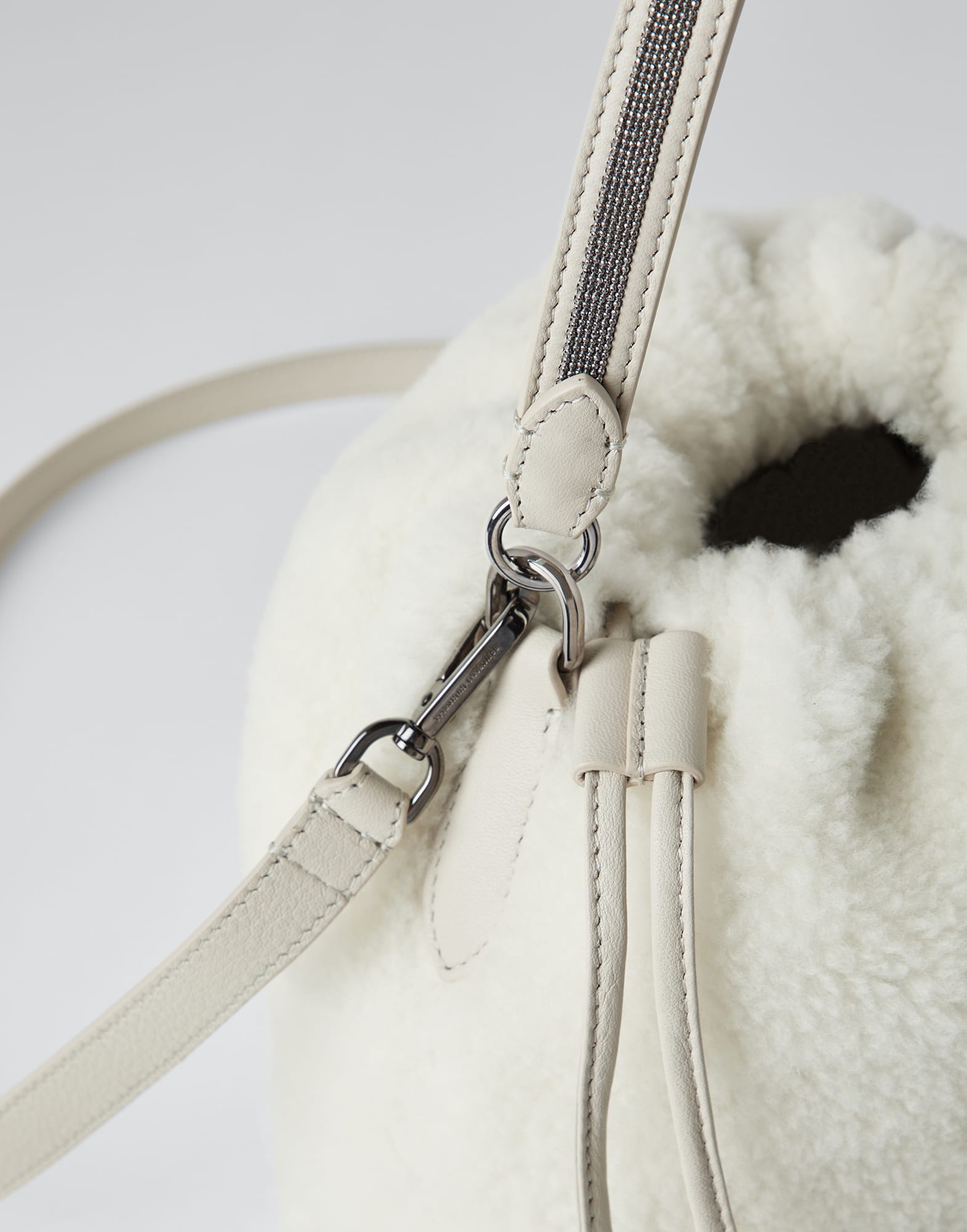 Virgin wool and cashmere bag Natural Woman - Brunello Cucinelli