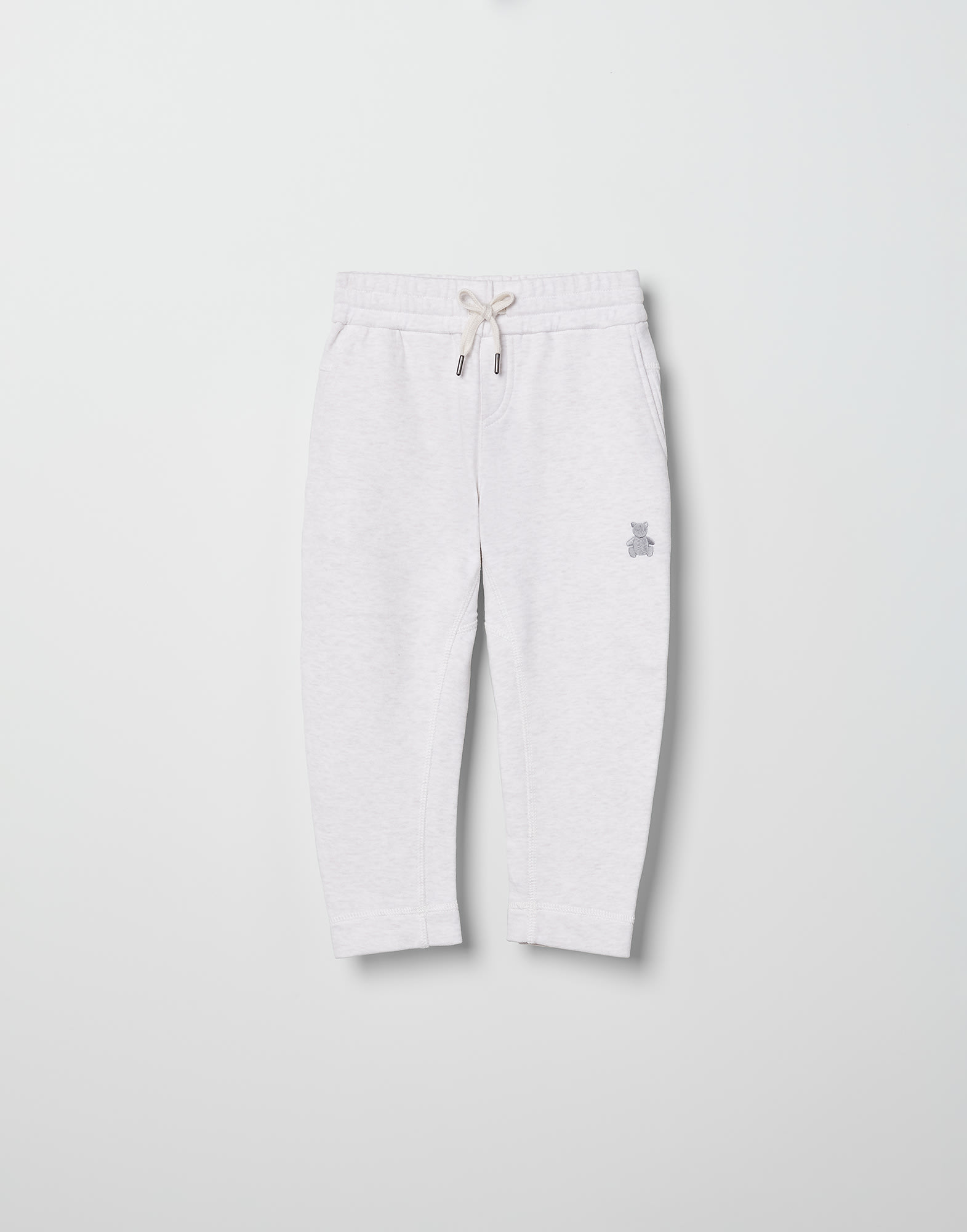 Cotton Bernie trousers Light Grey Baby - Brunello Cucinelli