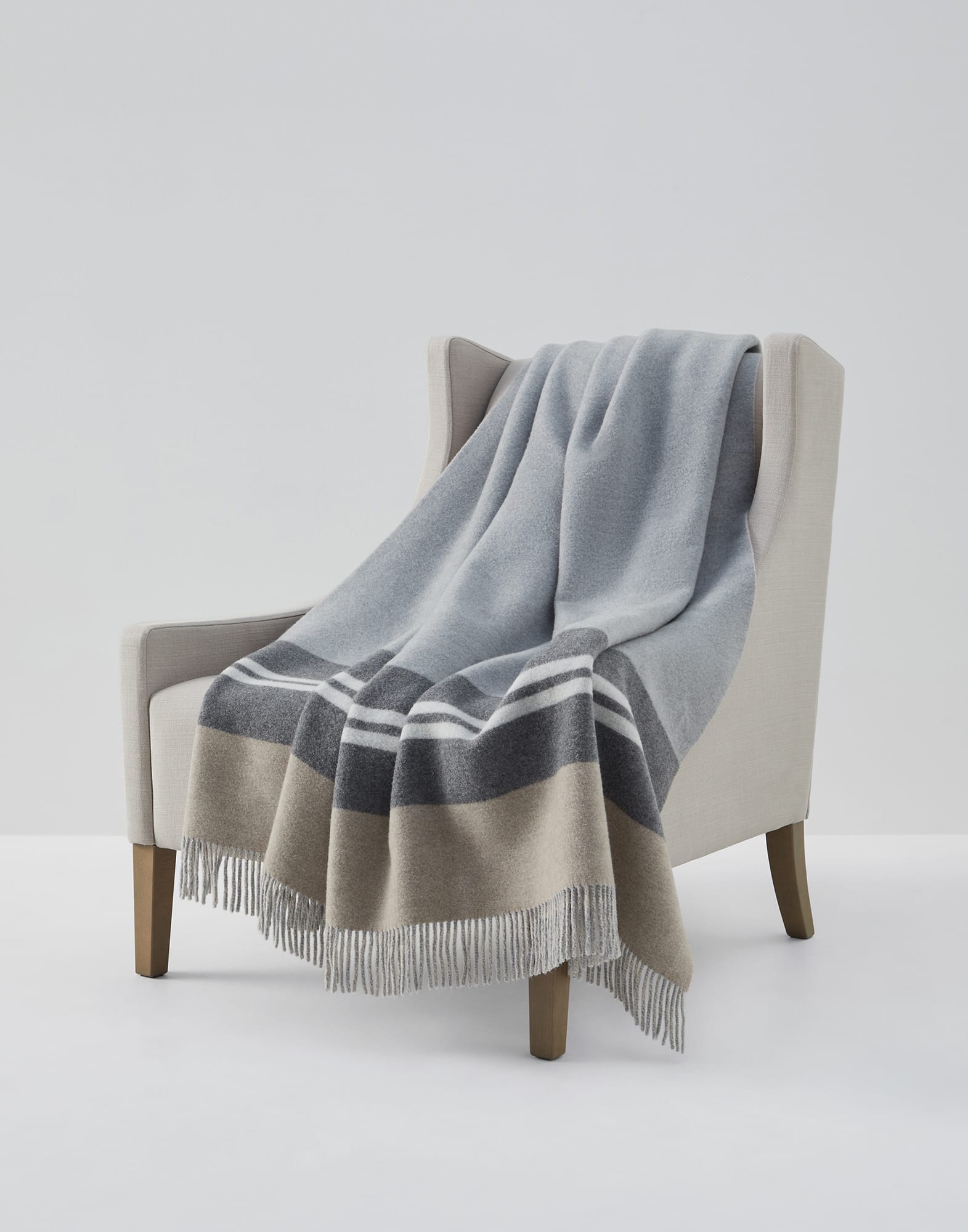 Cashmere double cloth throw