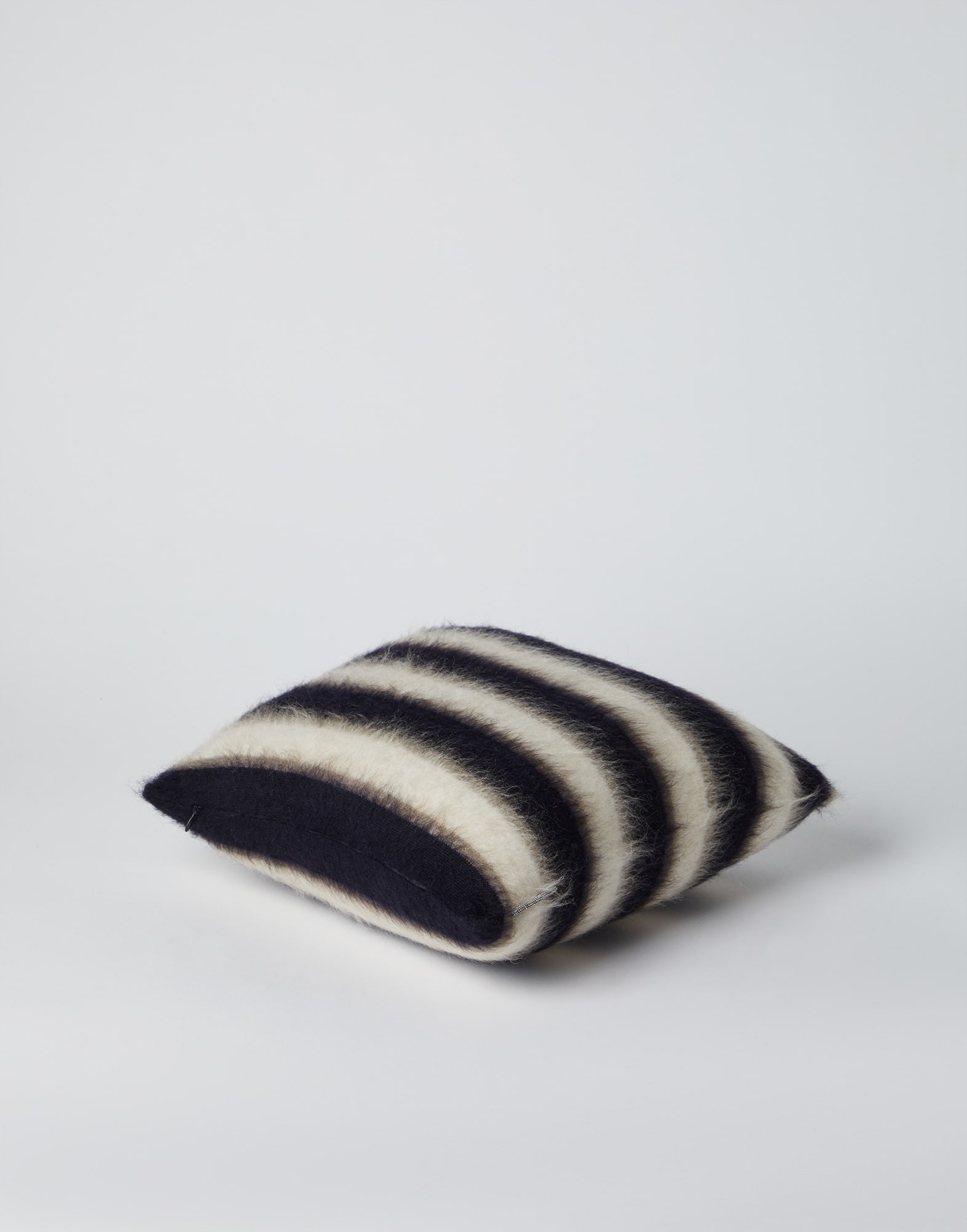 Striped knit cushion