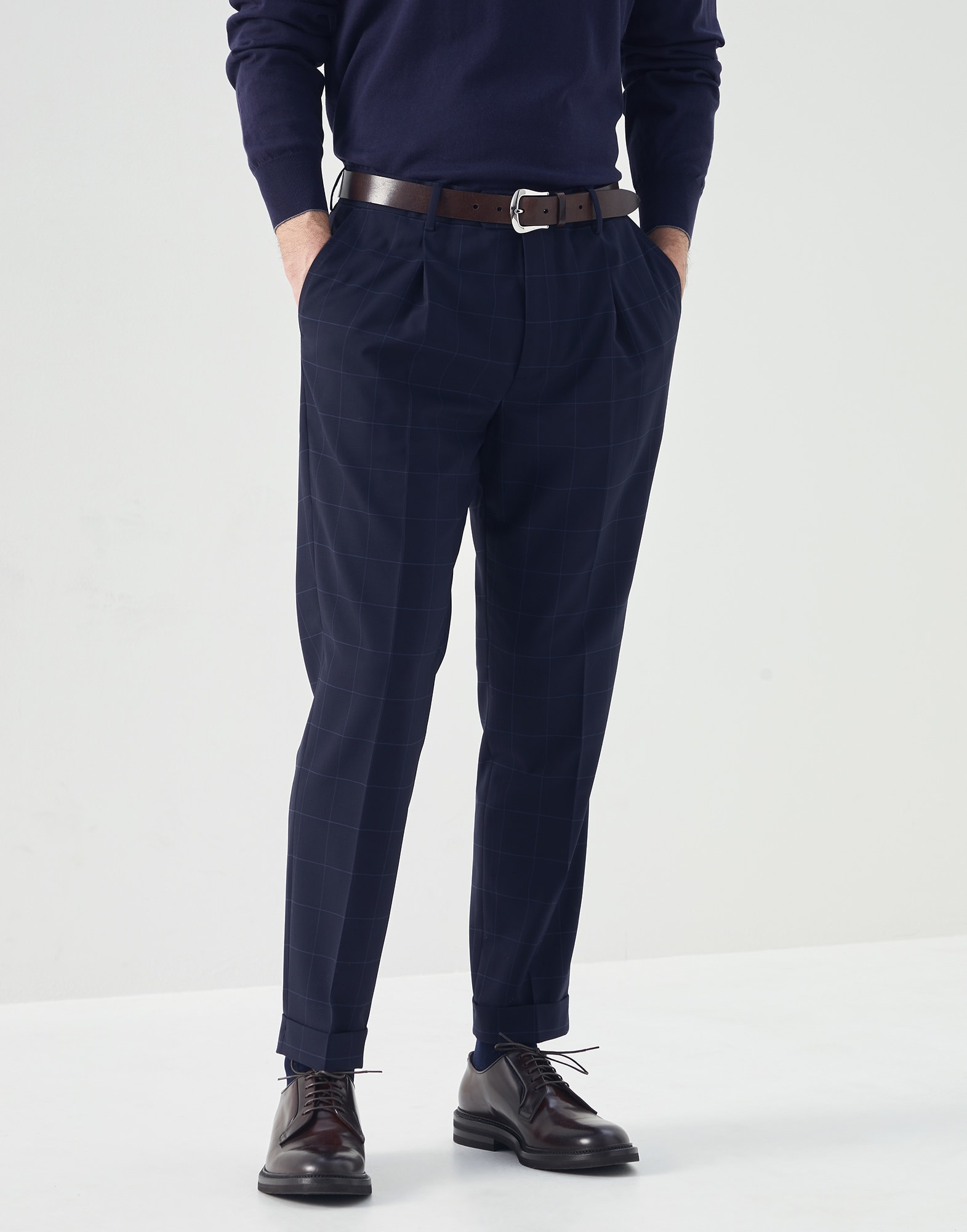 Formal fit trousers Blue Man - Brunello Cucinelli