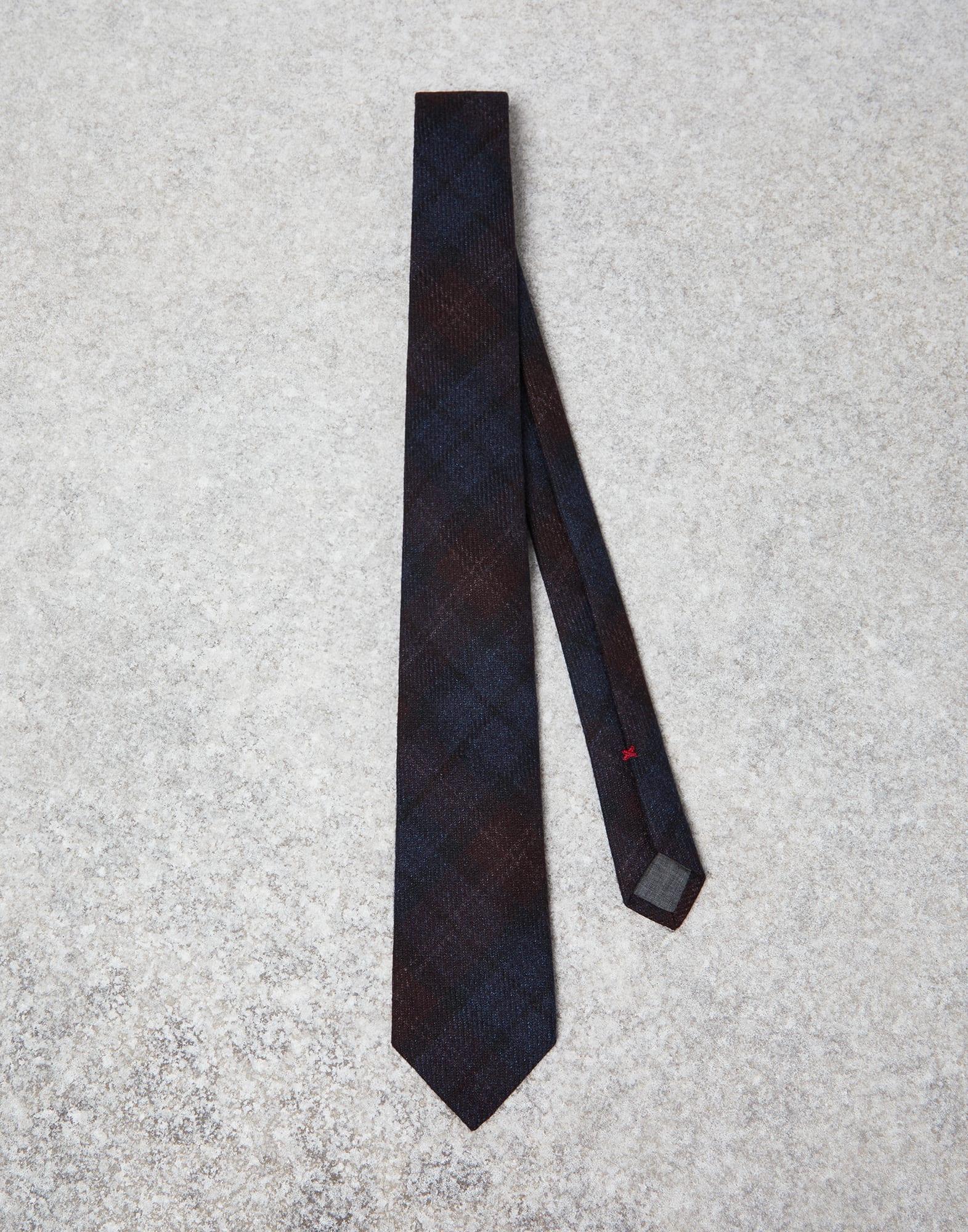 Krawatte aus Flanell Blau Herren - Brunello Cucinelli