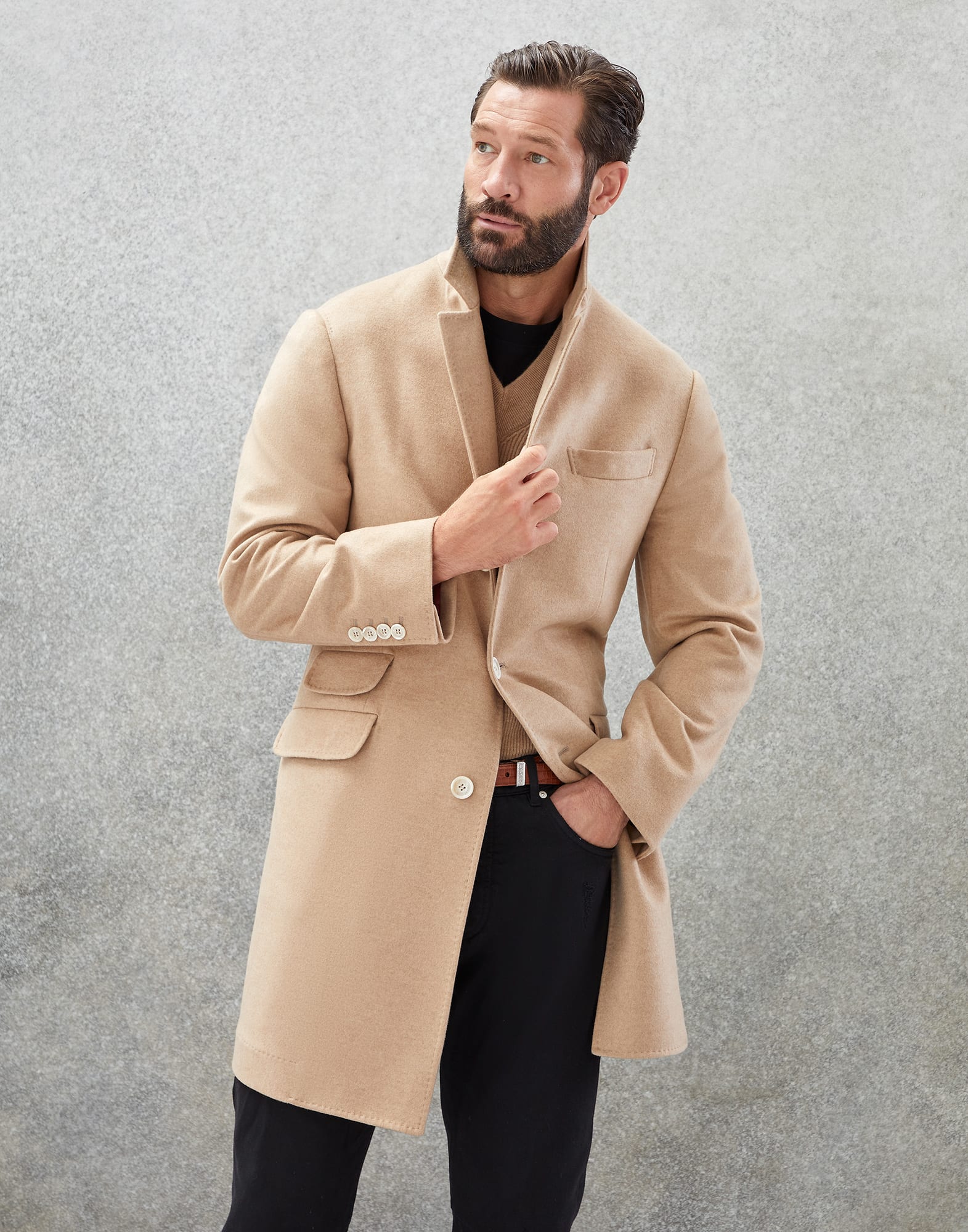 Cashmere and vicuña coat