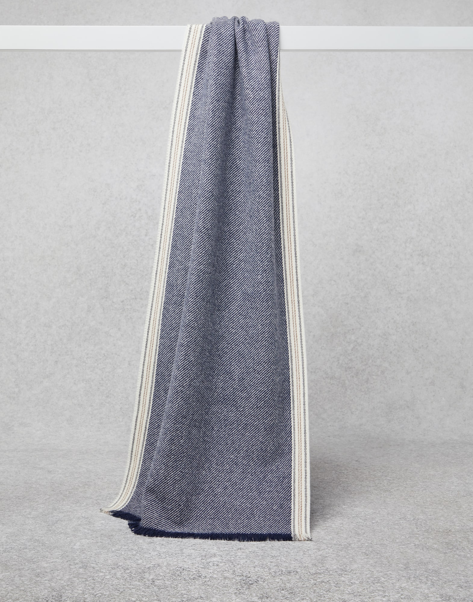 Cashmere scarf Denim Man - Brunello Cucinelli