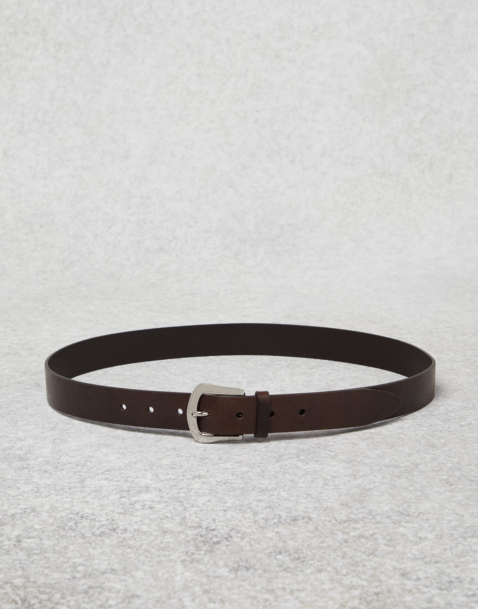 Cinturón de piel de becerro Marrón Oscuro Hombre - Brunello Cucinelli