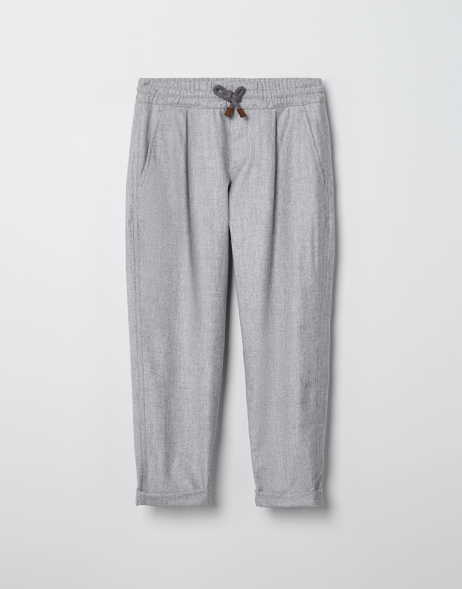 Flannel trousers Light Grey Boys - Brunello Cucinelli