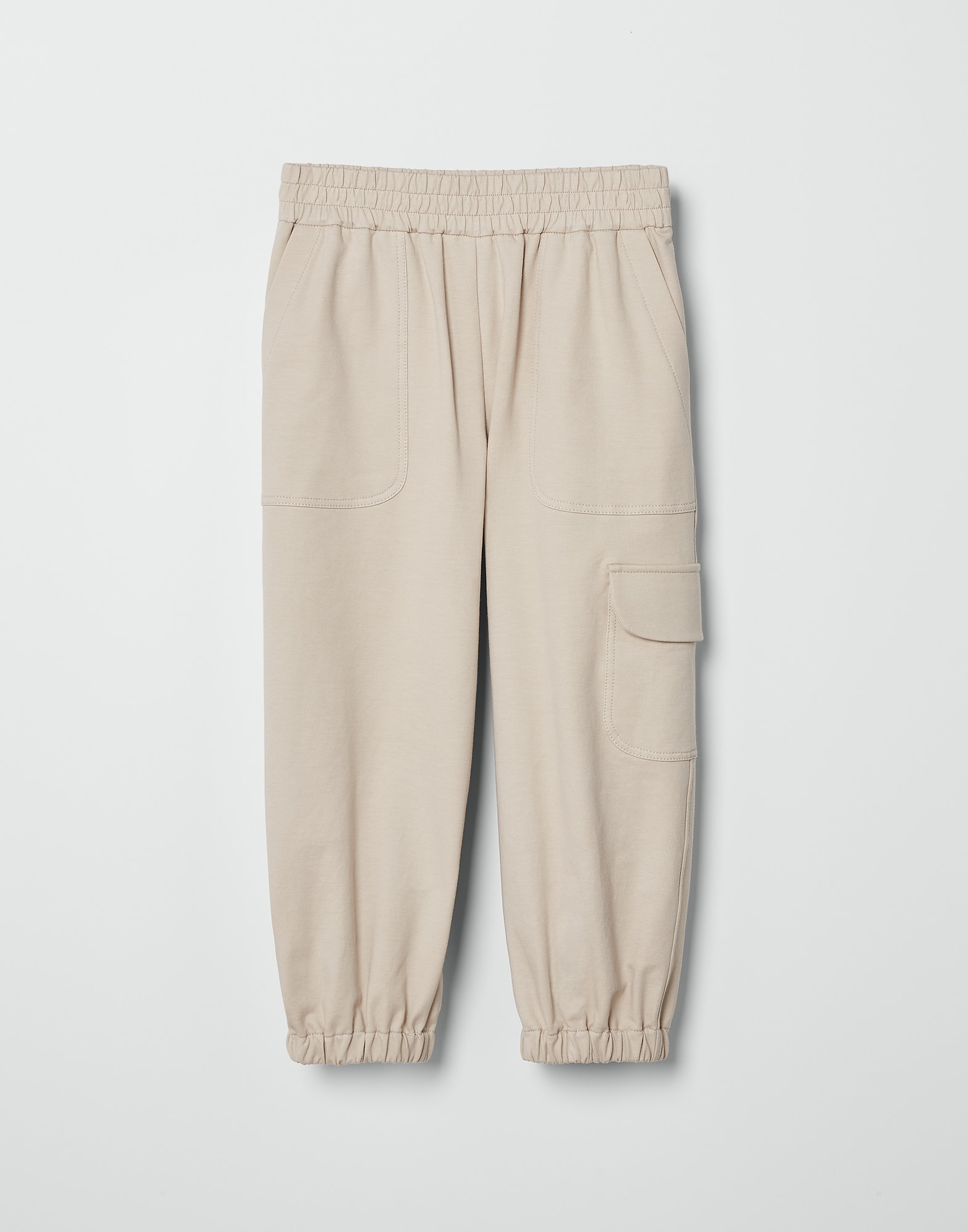 Lightweight French terry trousers Buff Girls - Brunello Cucinelli