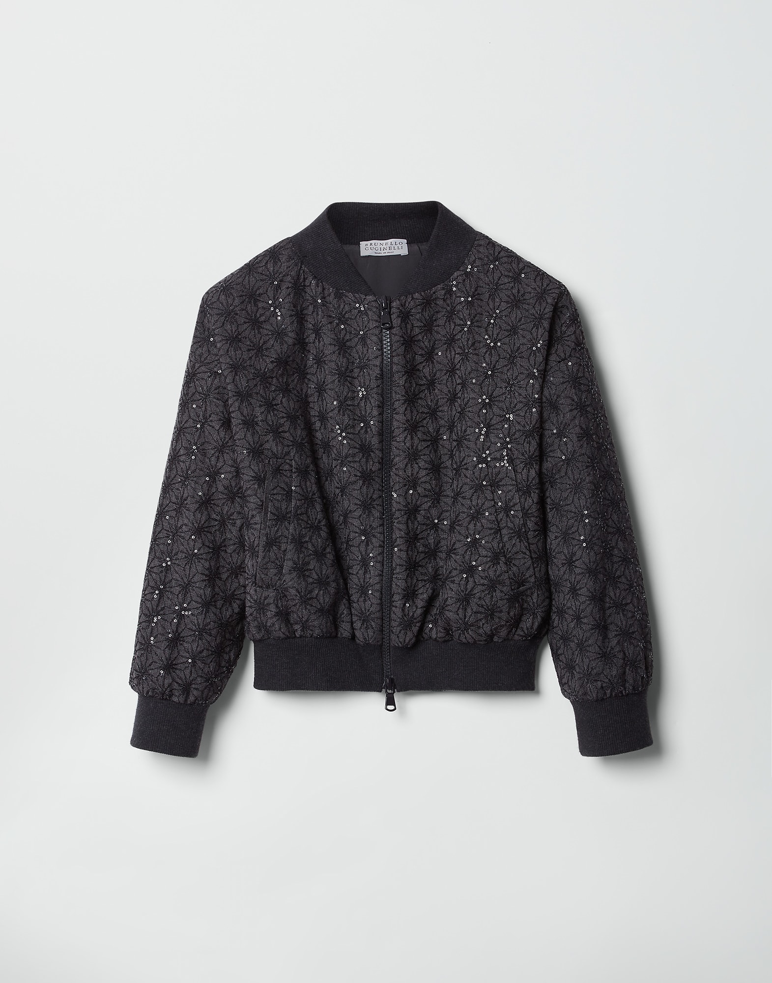 Dazzling Embroidery Bomber