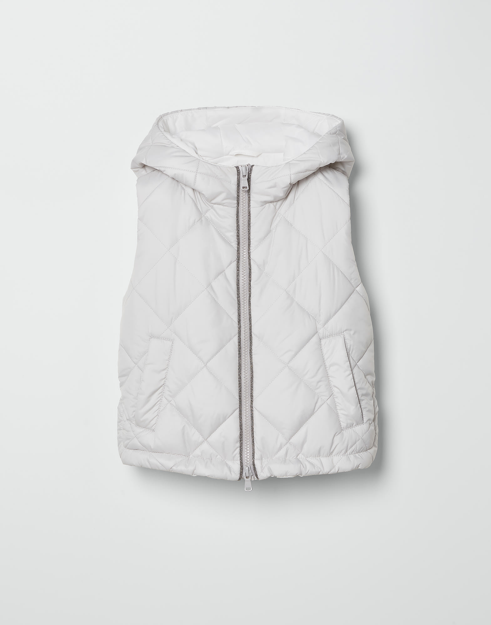 Nylon vest with padding White Girls - Brunello Cucinelli