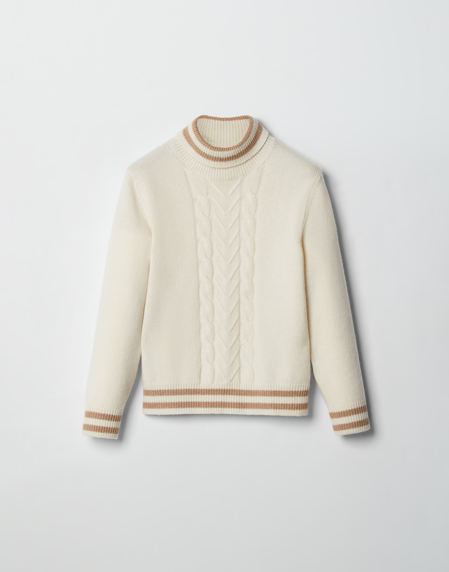 Sweater with striped details Panama Boys - Brunello Cucinelli