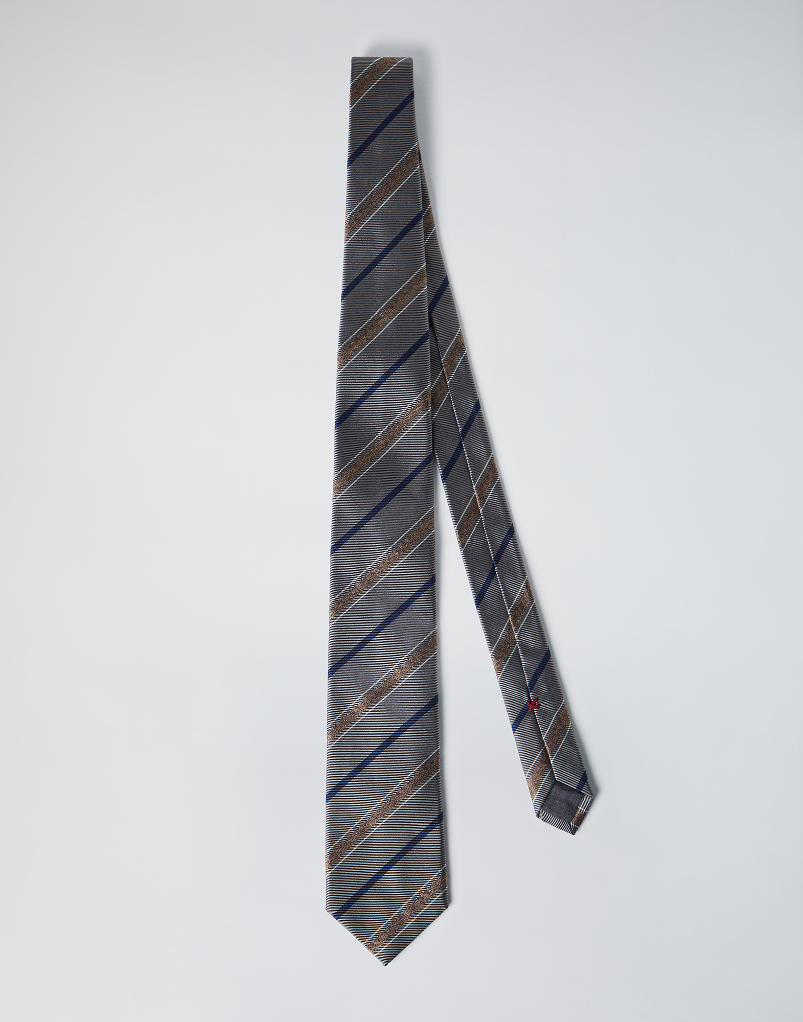 Silk textured stripe tie