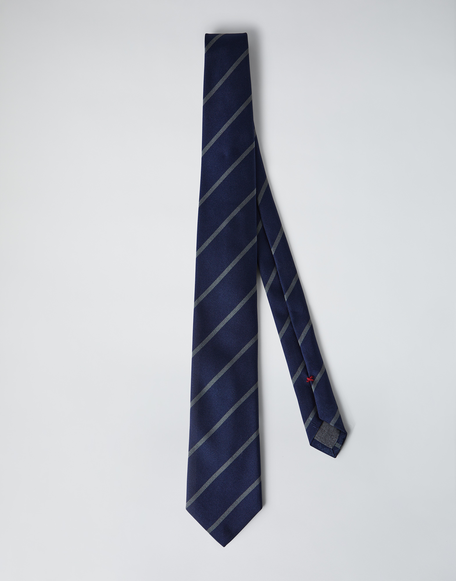 Striped silk twill tie