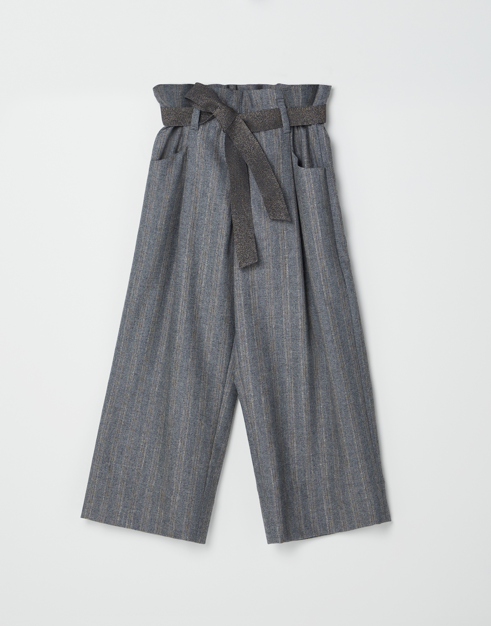 A-line trousers Anthracite Girls - Brunello Cucinelli